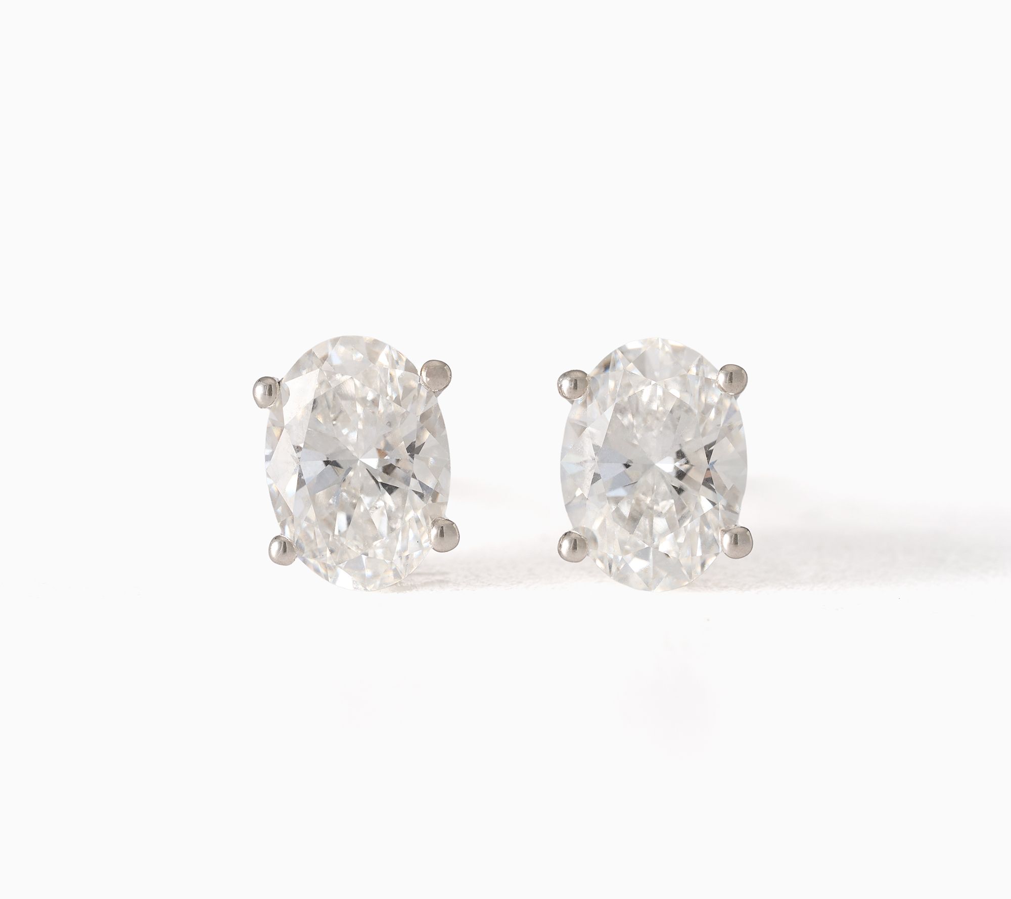 Fire Light Lab Grown Diamond 2.00 ctw Stud Earring Sterling Silver