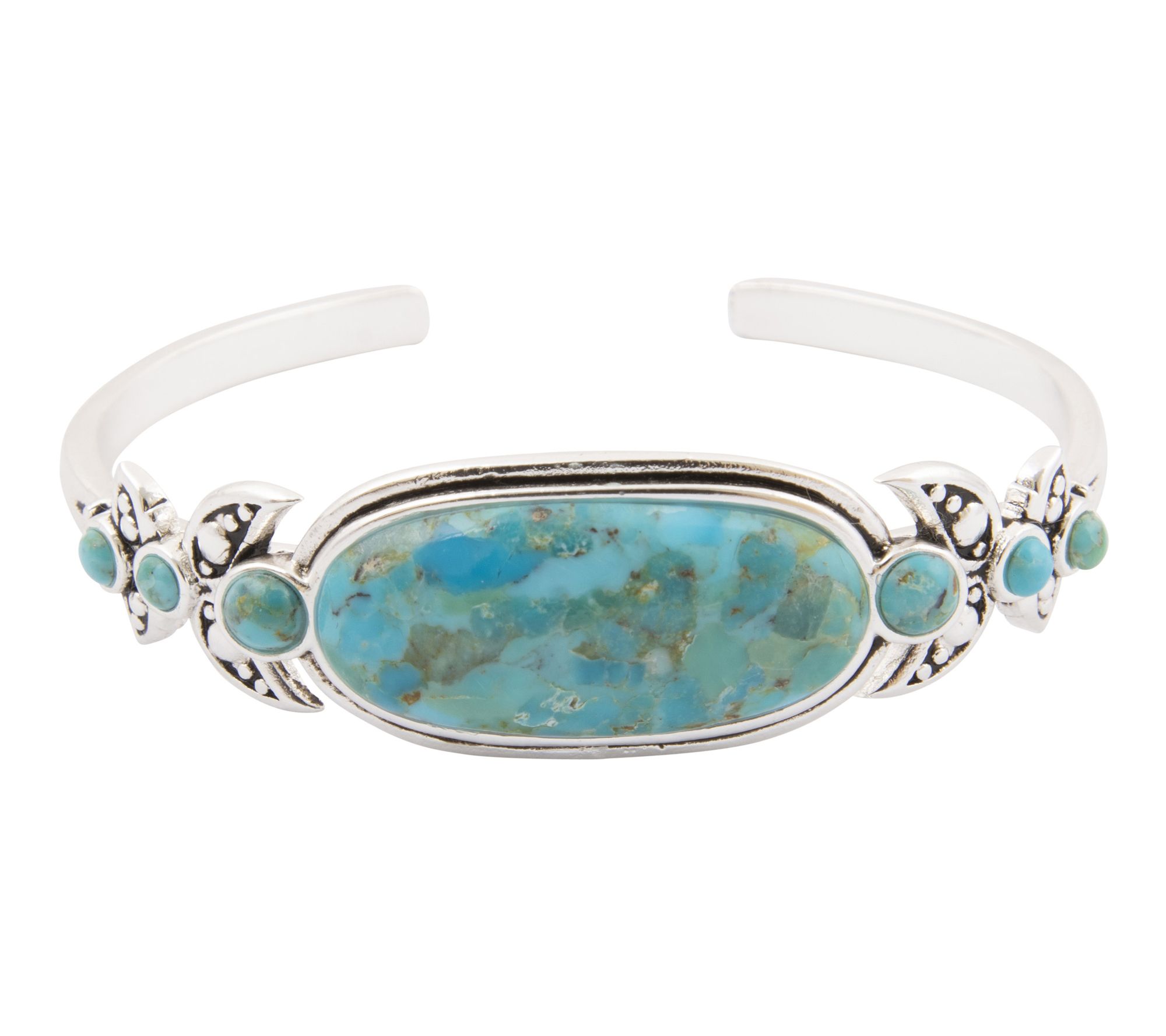 Barse Artisan Crafted Emile Turquoise Cuff Bracelet
