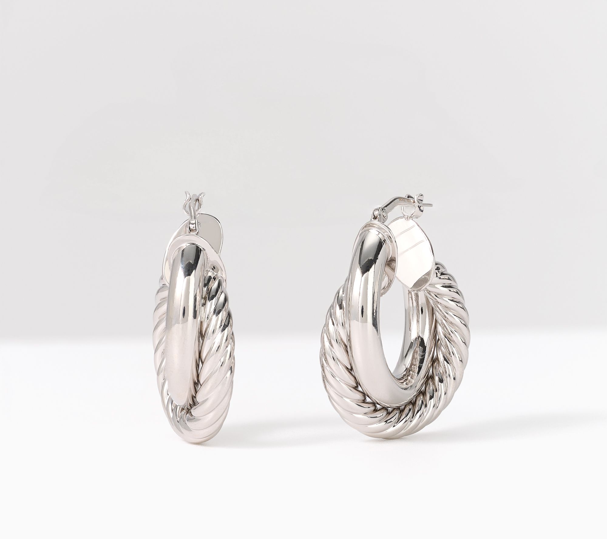 David Markstein Bronze Double Hoop Nested Earrings