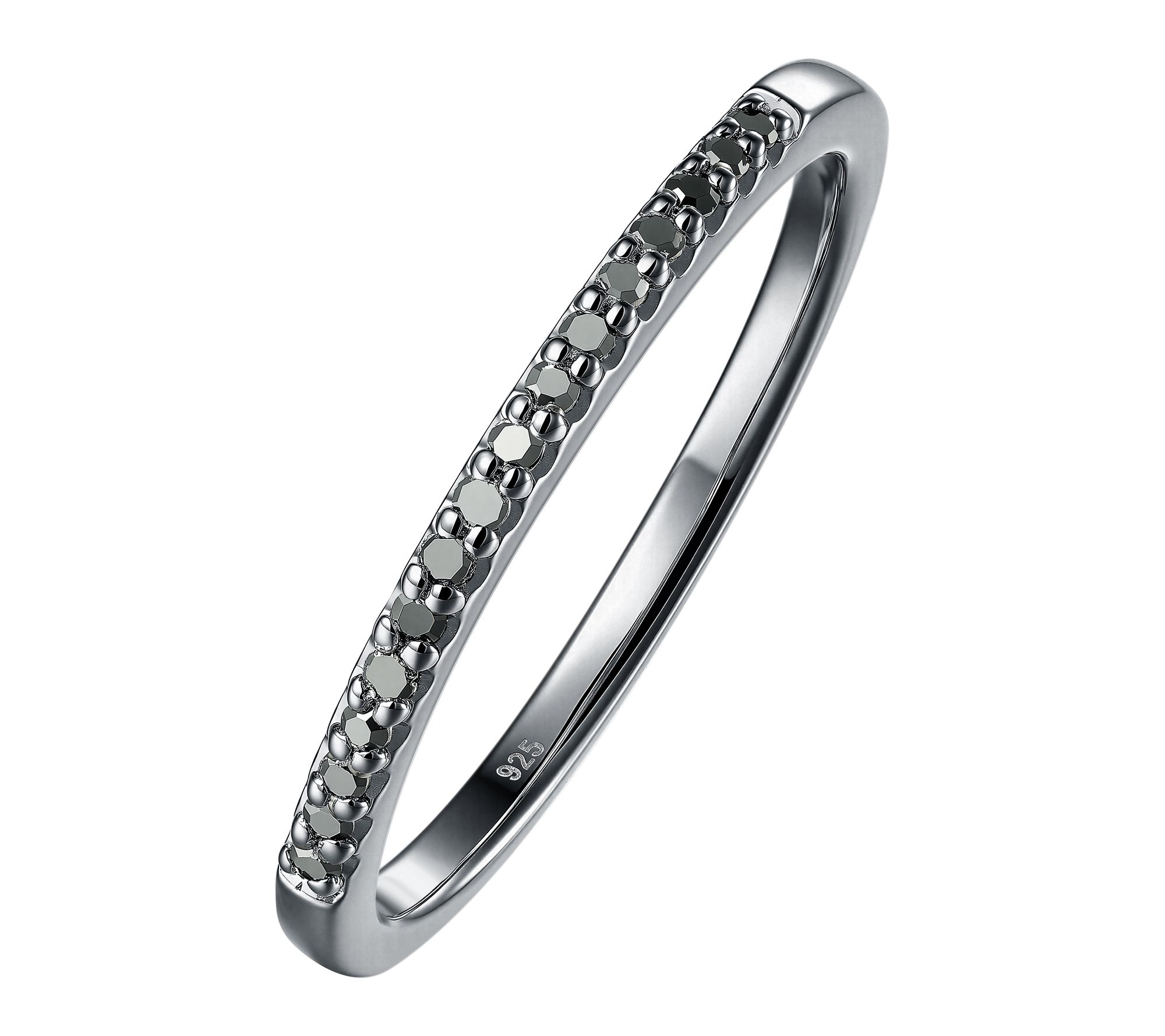 Affinity Diamonds Half-Eternity Band Ring, Sterling Silver