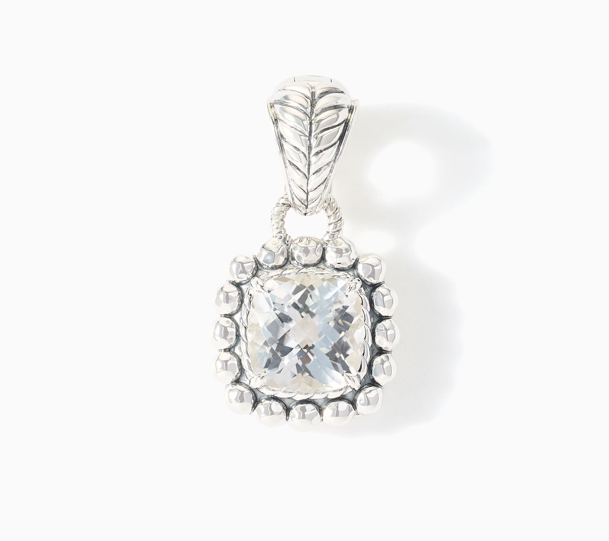 JAI Sterling Silver Cushion Gemstone & Bead Enhancer