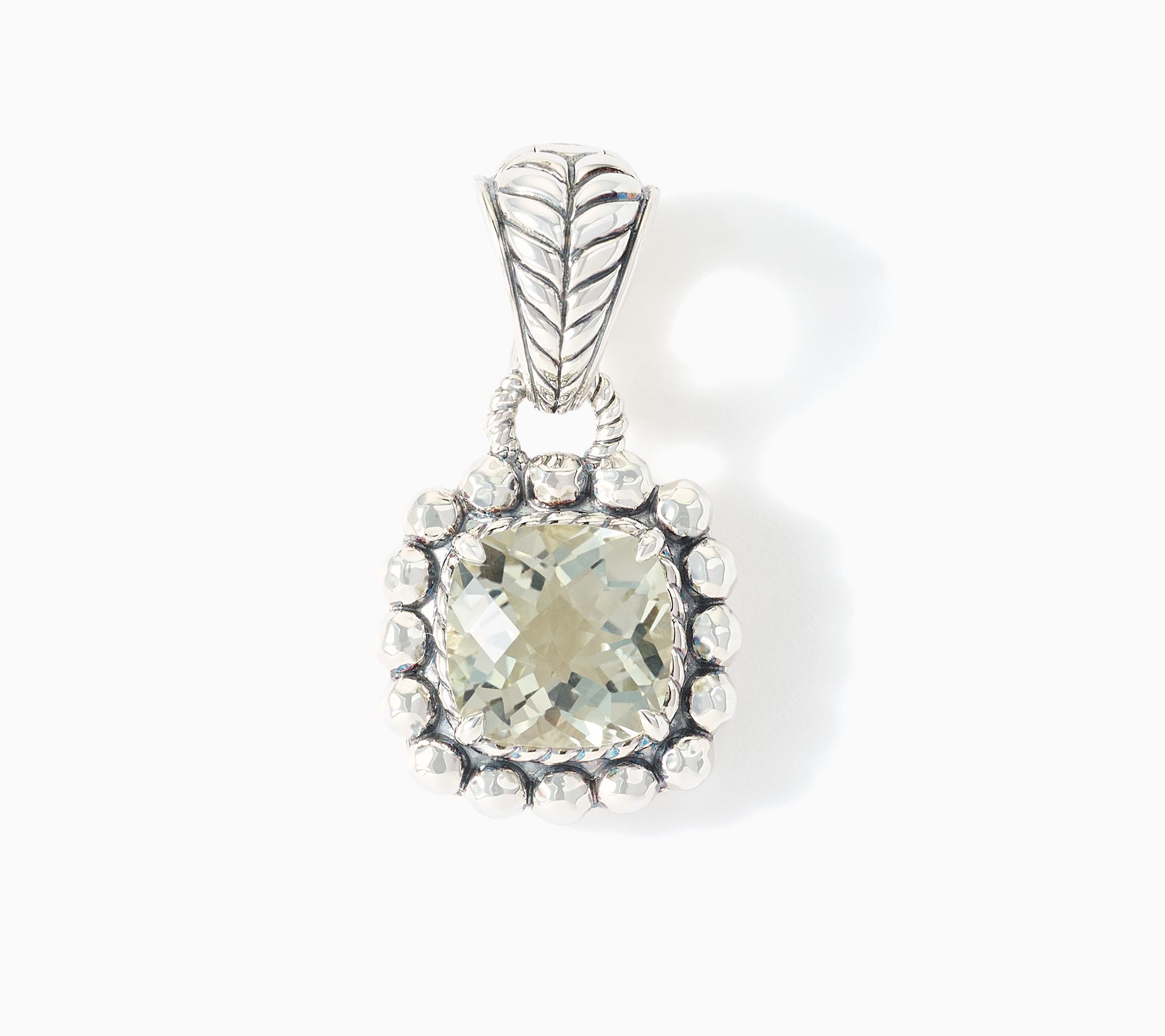 JAI Sterling Silver Cushion Gemstone & Bead Enhancer