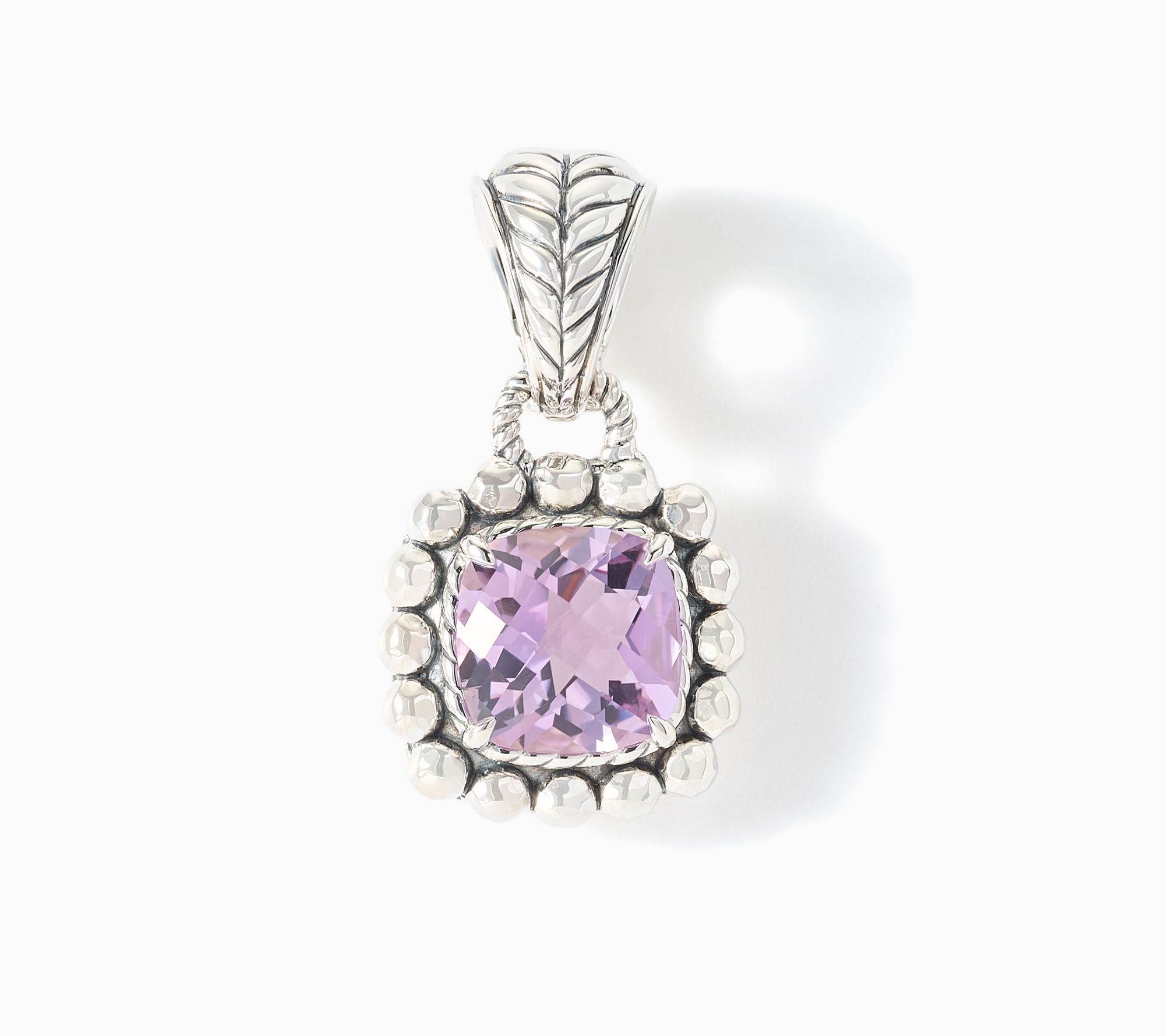 JAI Sterling Silver Cushion Gemstone & Bead Enhancer