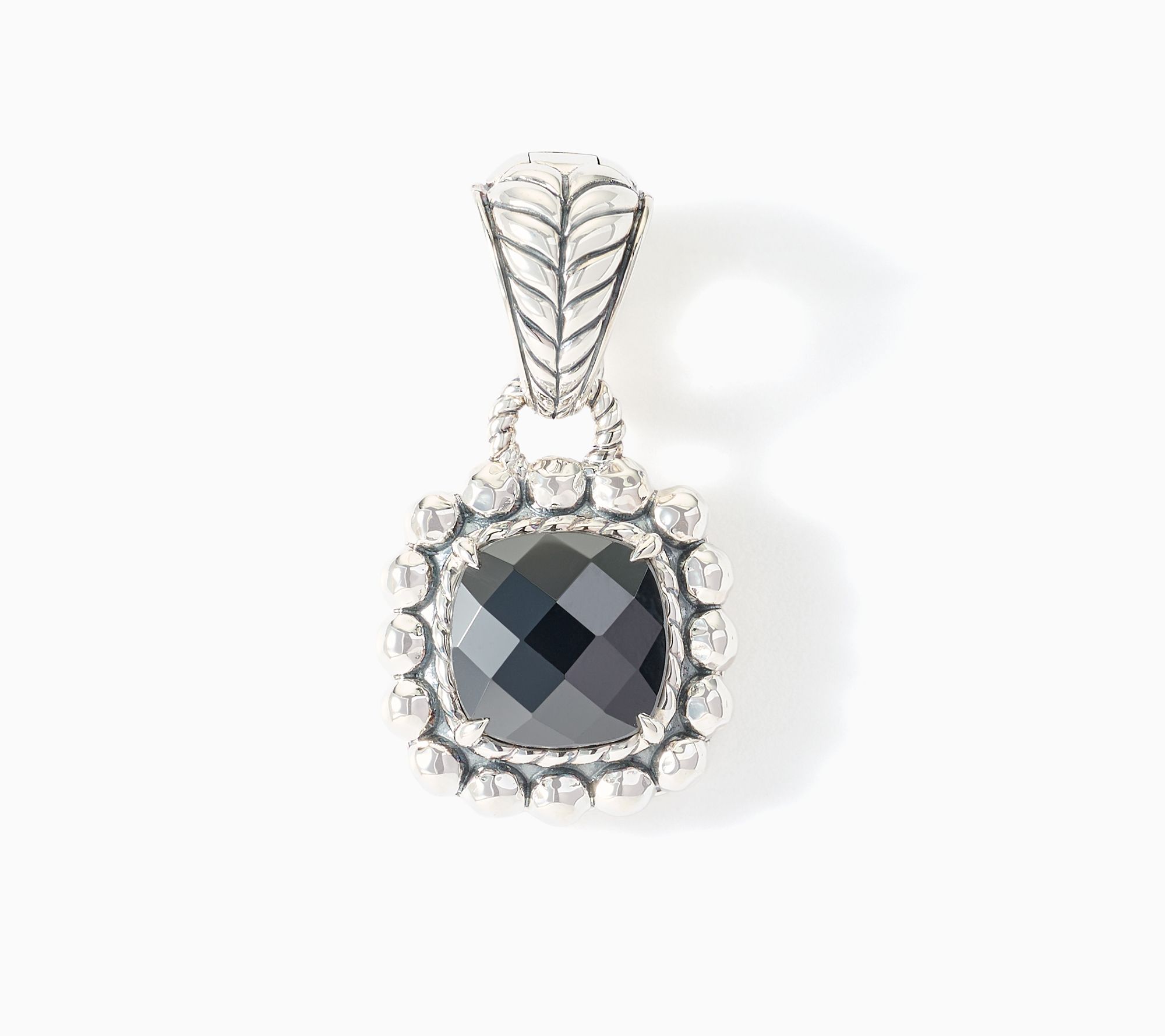 JAI Sterling Silver Cushion Gemstone & Bead Enhancer