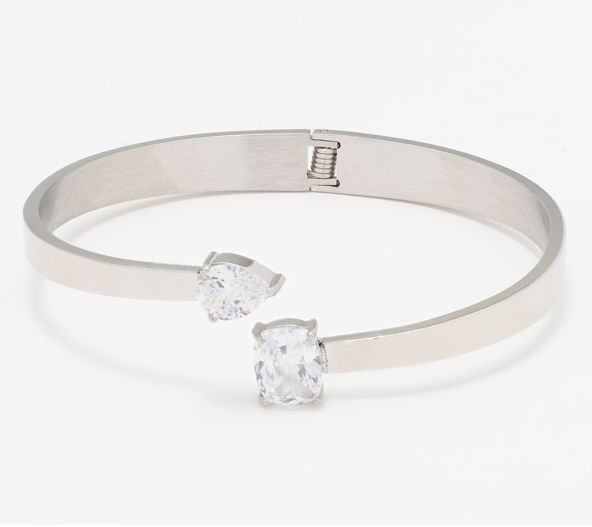 "As Is" Steel by Diamonique Cuff Bangle