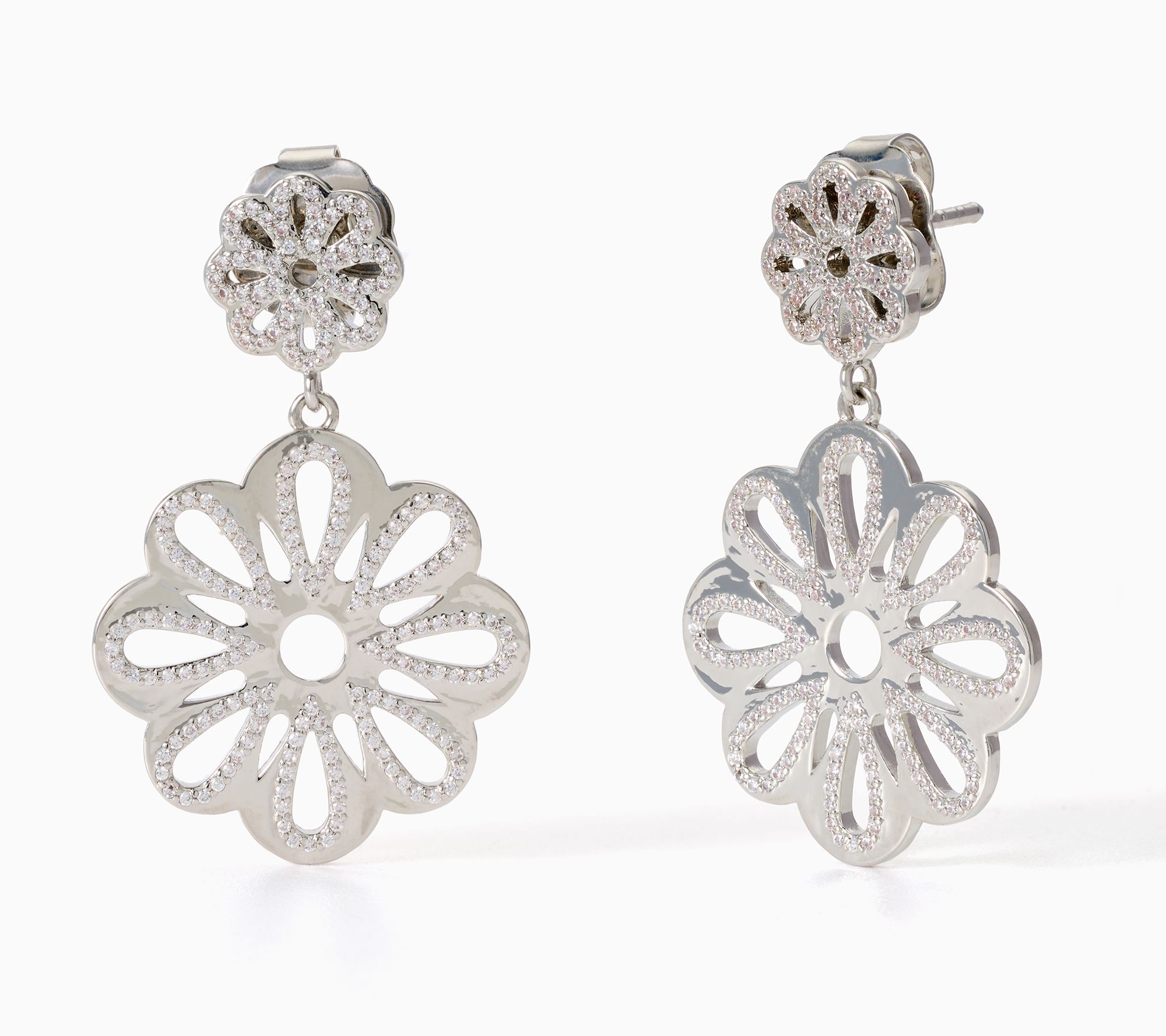 Kim Gravel Double Flower Fashion Statement Earrings
