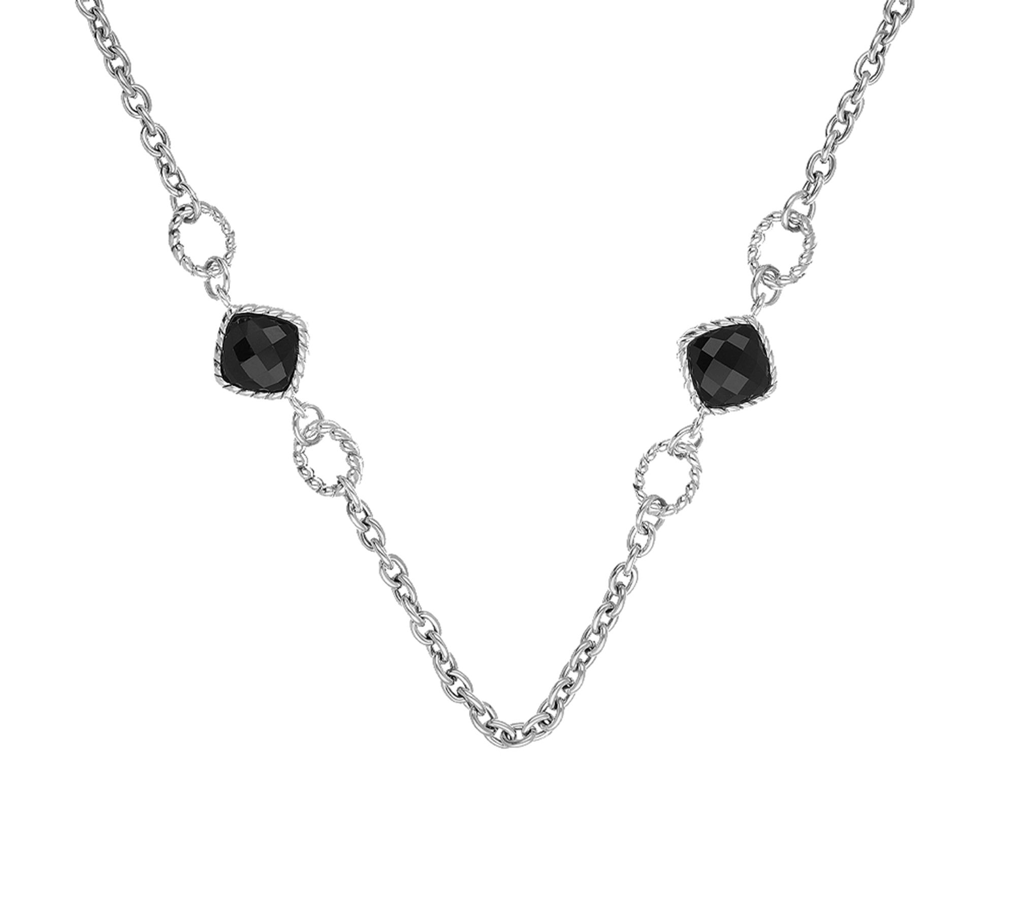 Tiffany Kay Studio Sterling Onyx Station18" Necklace