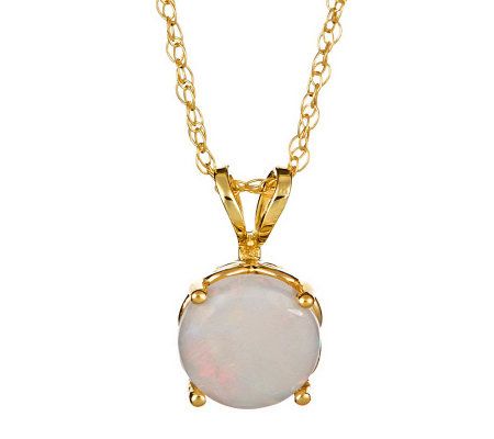 Choice of Birthstone 7.0mm Round Pendant with Chain, 14K Gold
