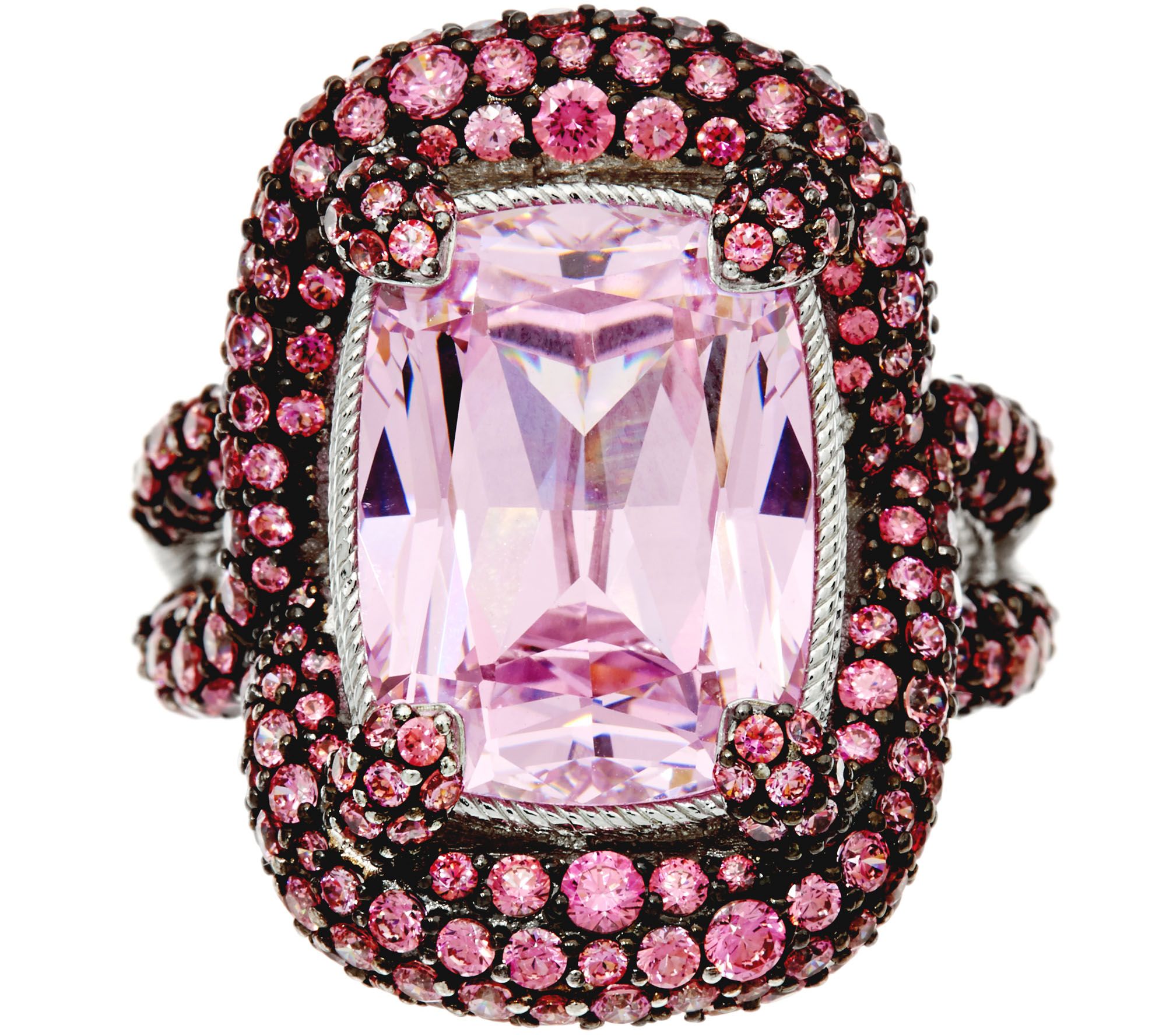 Judith Ripka Sterling Pink Diamonique Ring 16.05 cttw - QVC.com
