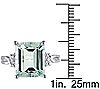 5.60cttw Emerald Cut Green Quartz Ring, Sterl ing Silver, 3 of 3