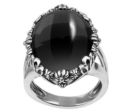 American West Sterling Bold Oval Gemstone Ring