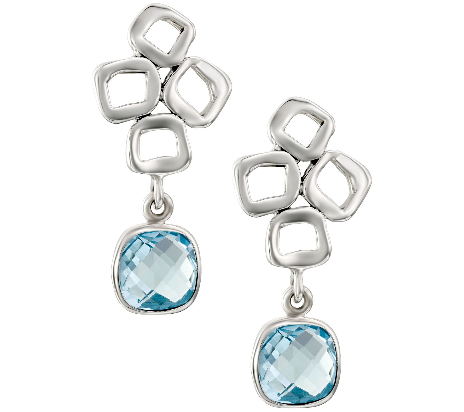 Hagit Sterling Gemstone Dangle Earrings