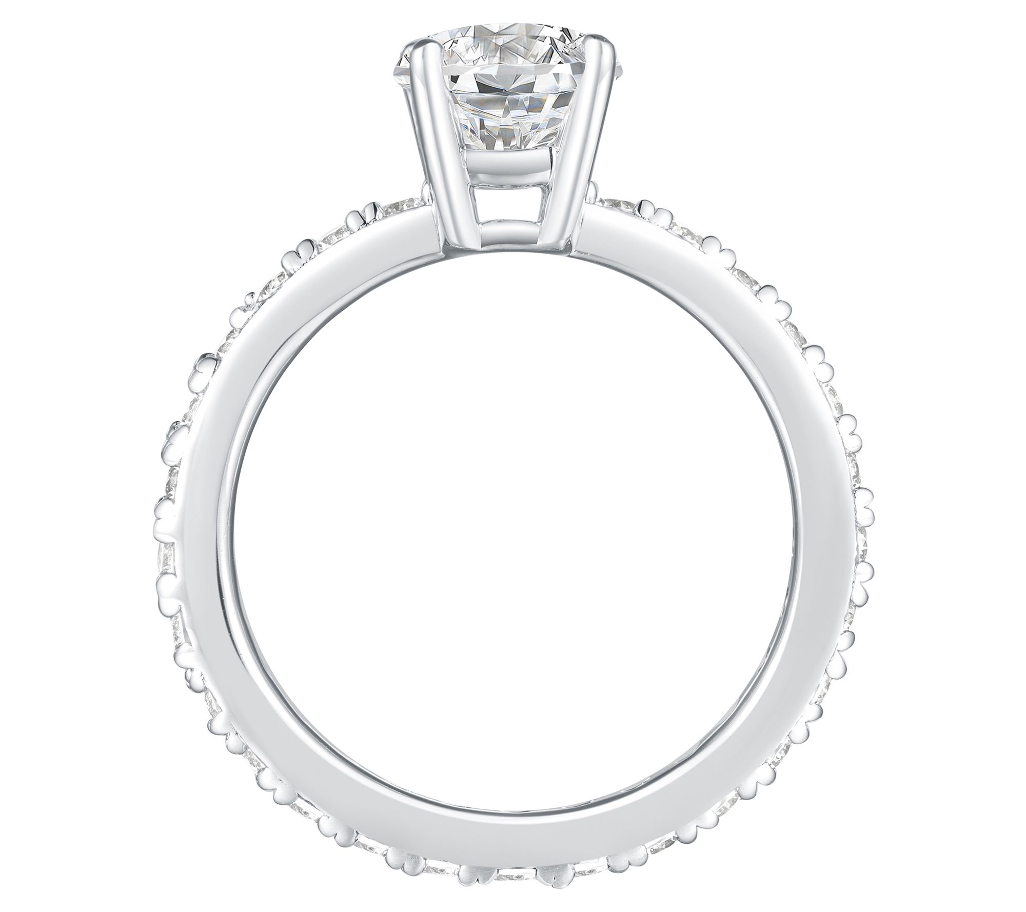 Diamonique 2.50 cttw Solitaire Engagement Ring, Sterling