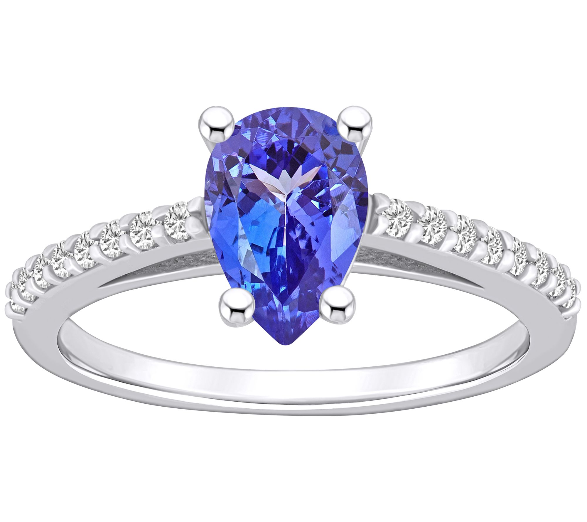 Affinity Gems 1.30 cttw Tanzanite & Diamond Ring, 14K Gold - QVC.com