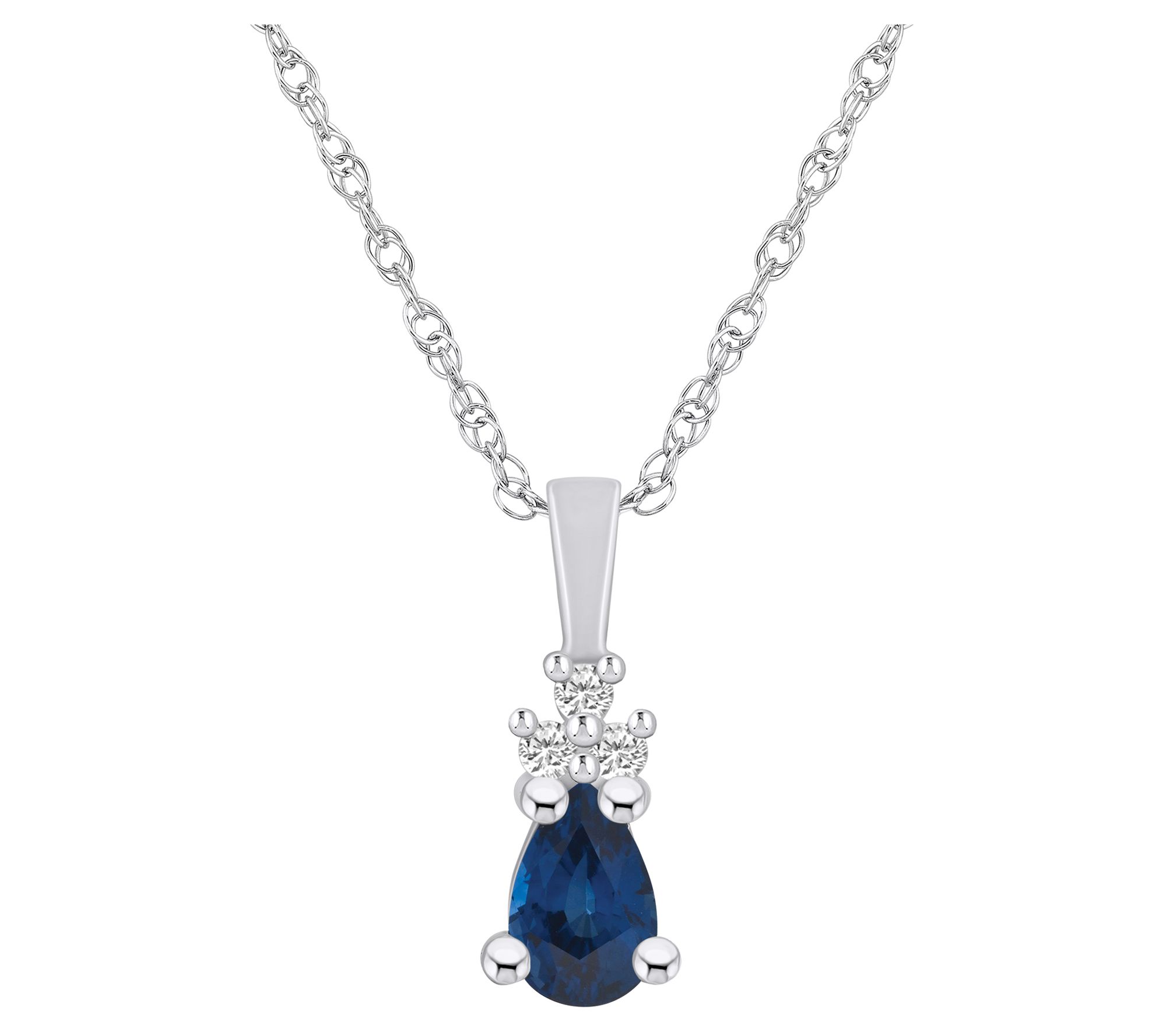 Affinity Gems Gemstone & Diamond Pendant w/ Chain, 14K Gold