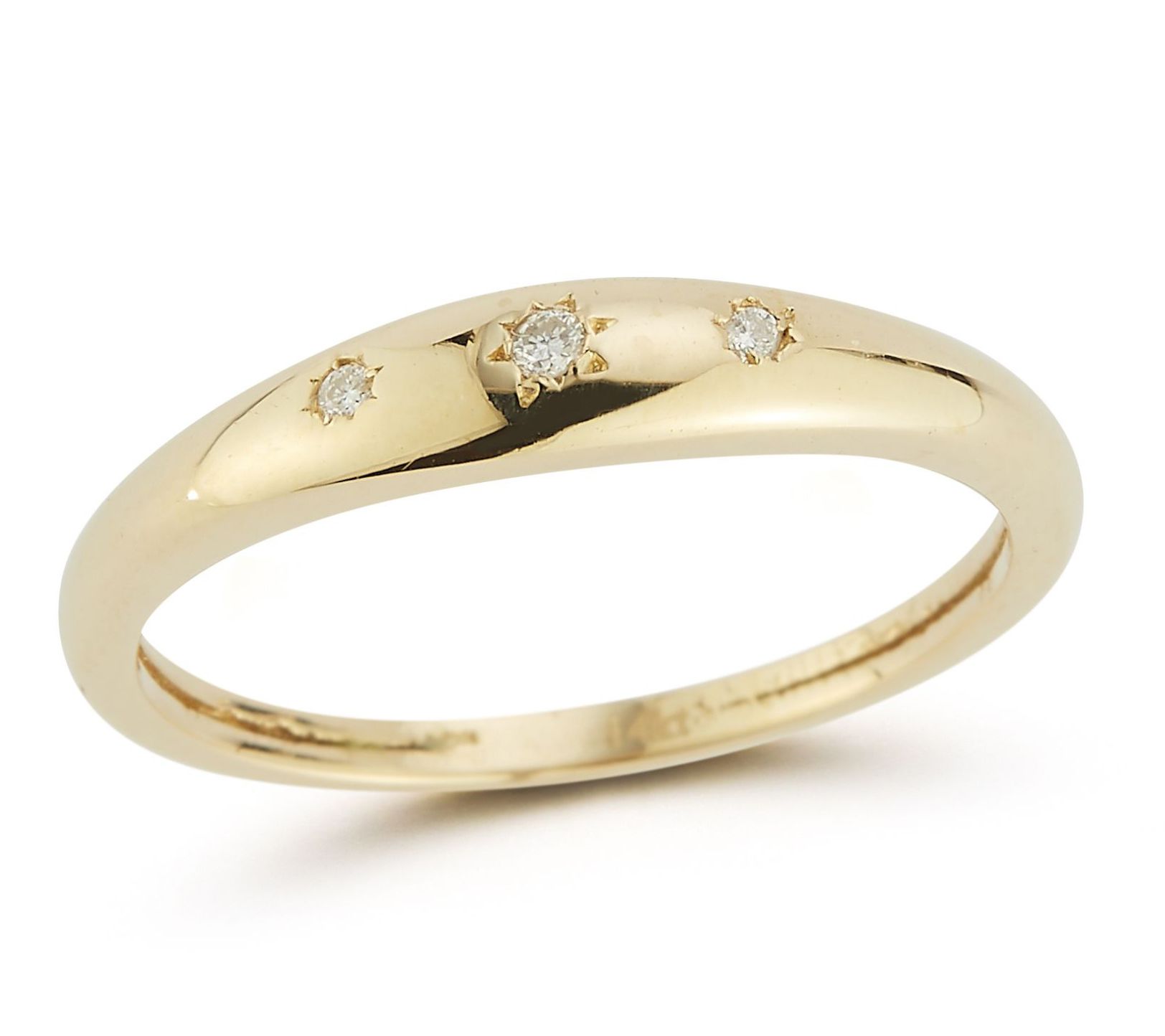 Luminosa Gold Diamond Accent Dome Ring, 14K