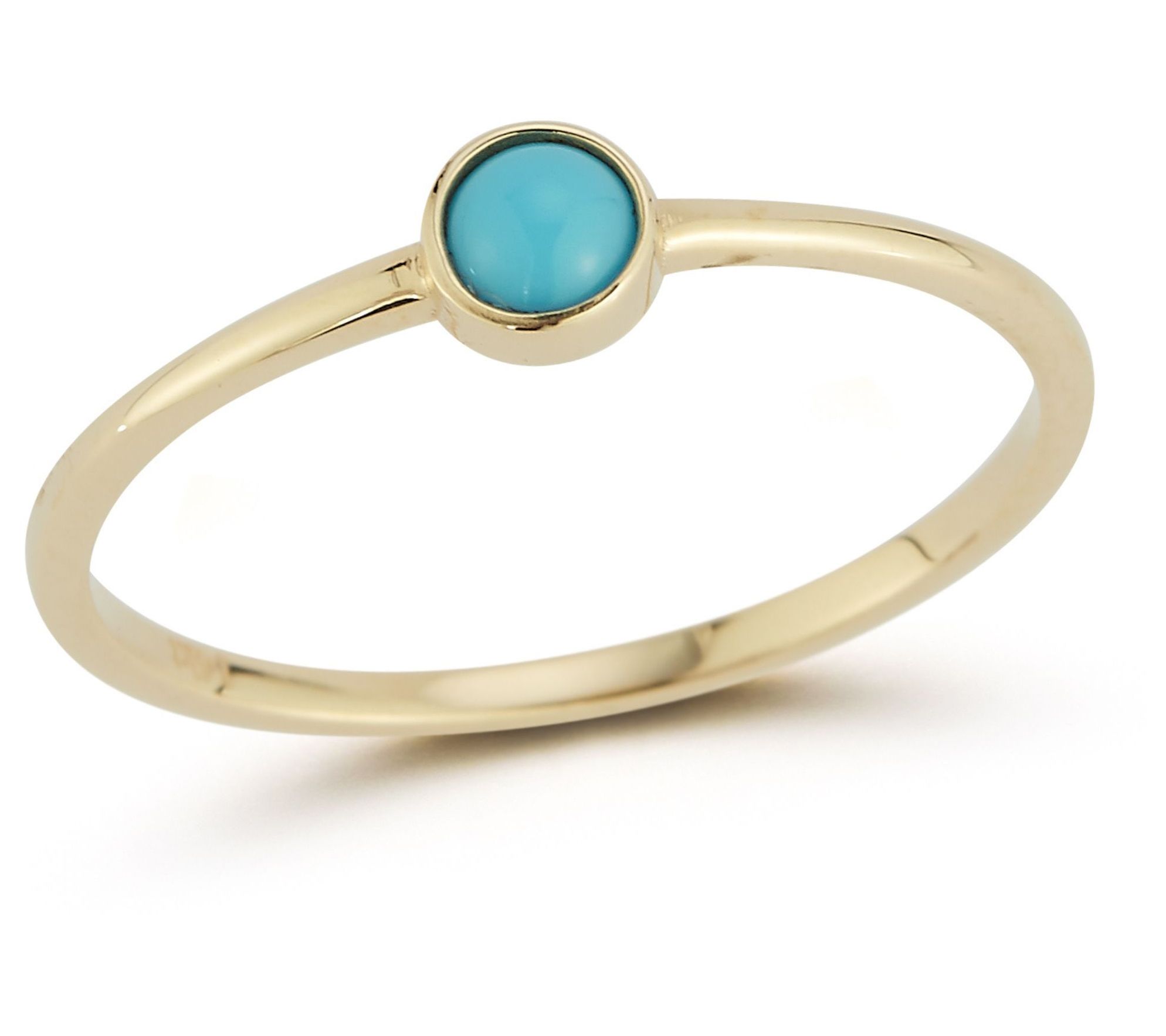 Luminosa Gold Solitaire Turquoise Ring, 14K