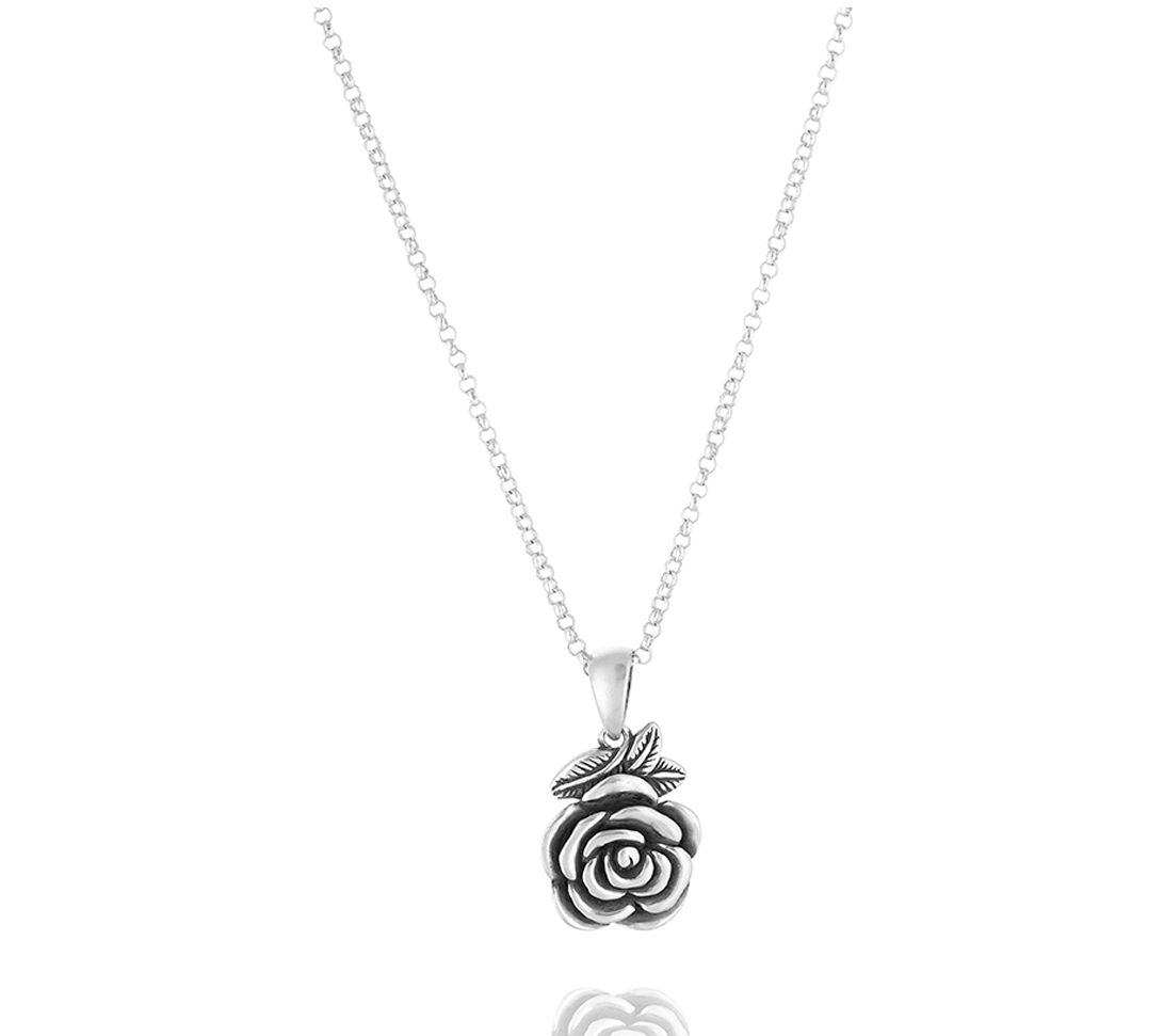Or Paz Rose Pendant Necklace, Sterling Silver - QVC.com