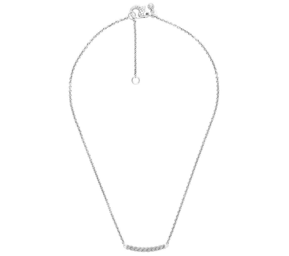 Tiffany Kay Studio Sterling Silver Purl Knit Bar Necklace - QVC.com