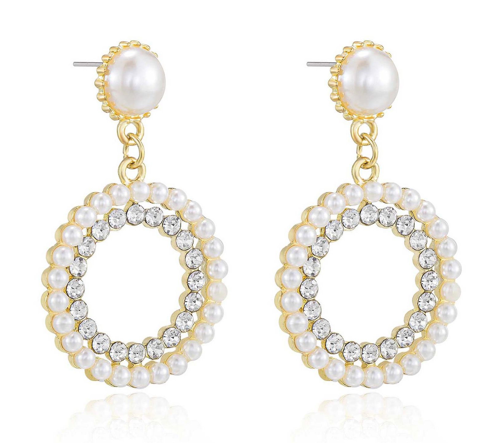 Ettika Mother May Faux Pearl Earrings
