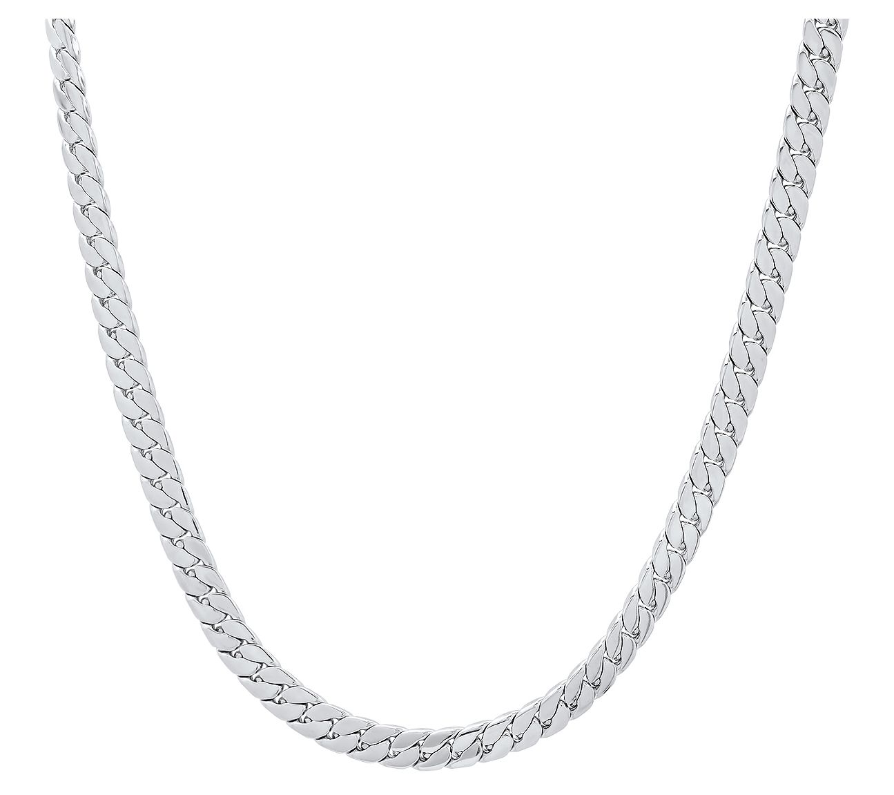 Steel By Design Men's Flat Curb Link Chain Necklace