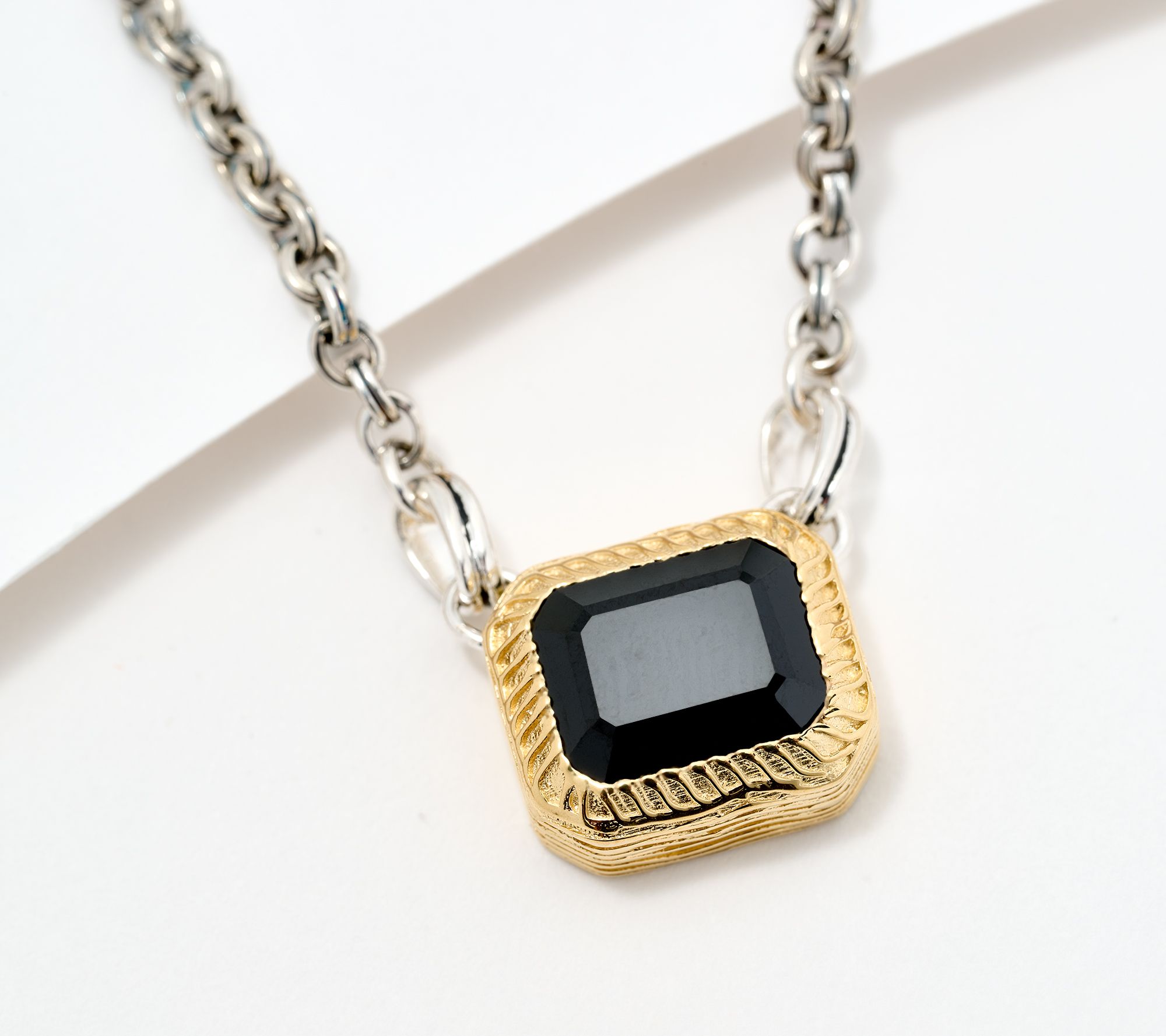 Christian James by Scott Grimes Sterling Silver Two-Tone Gem Necklace