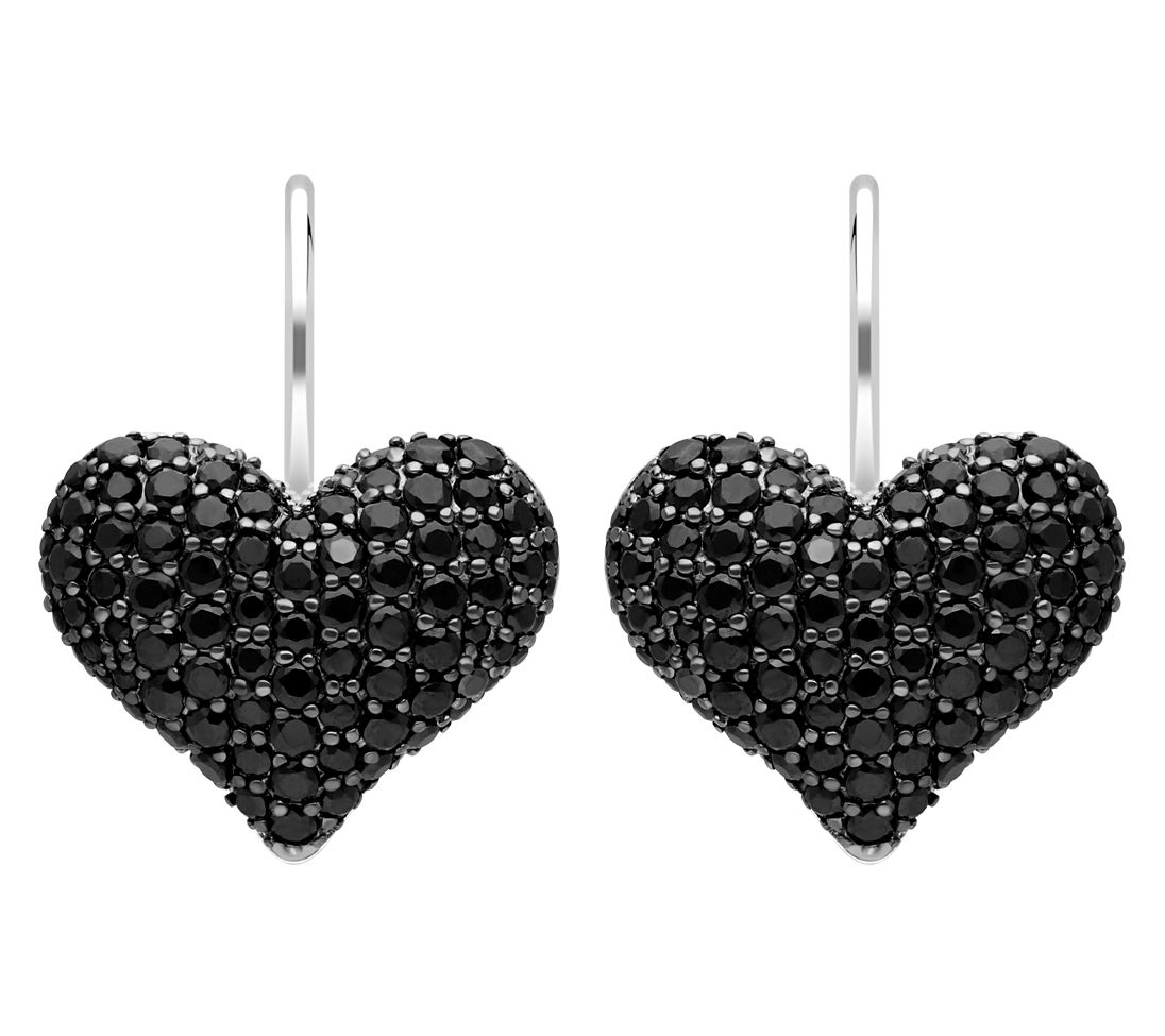 Margo Manhattan Sterling Black Spinel Dora HearEarrings