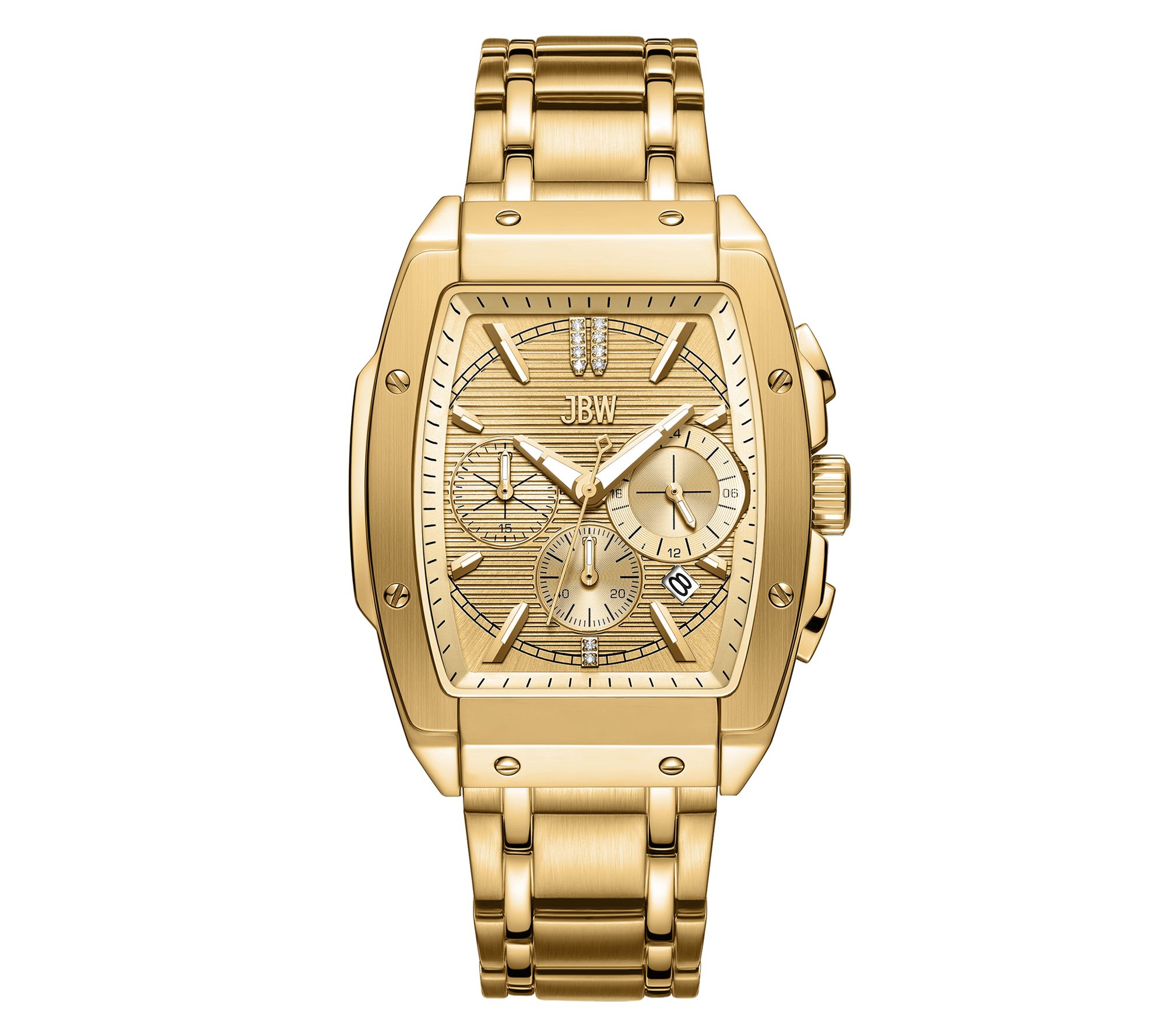 JBW Men's Echelon Automatic 18K Plated DiamondAccent Watch