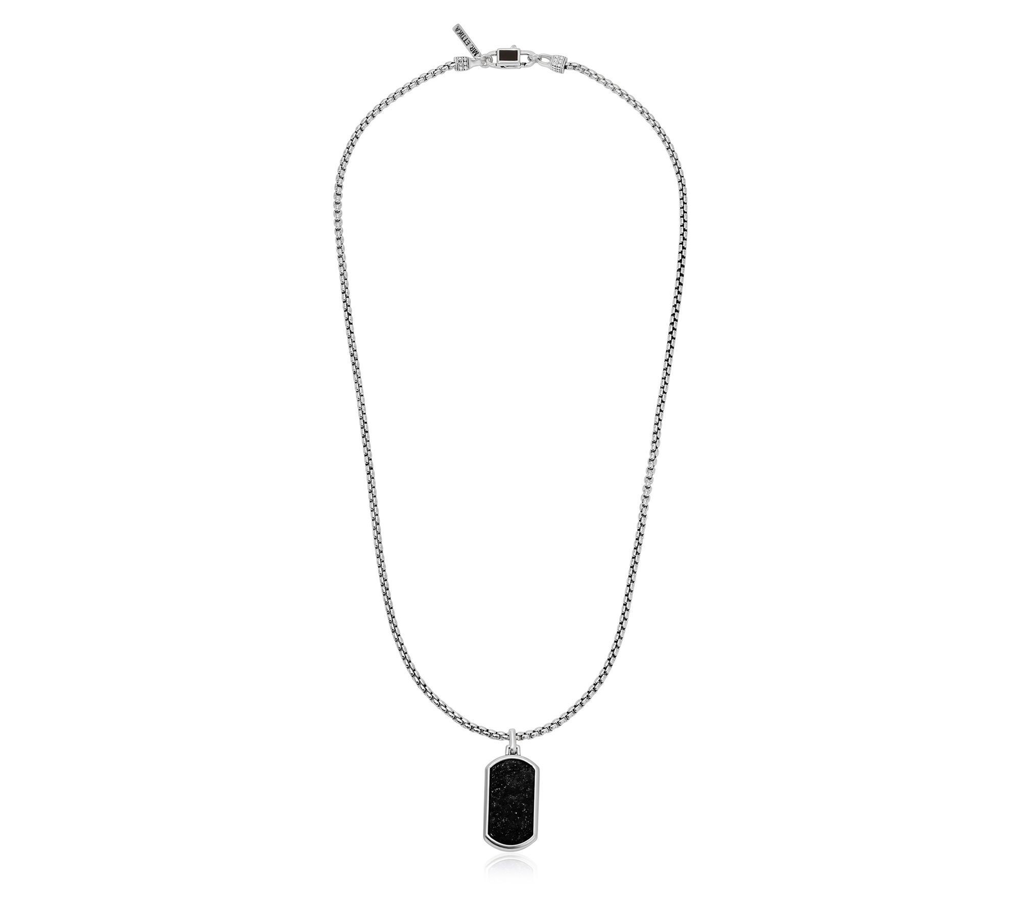 Mr Ettika Simulated Lapis Dog Tag w/ Chain