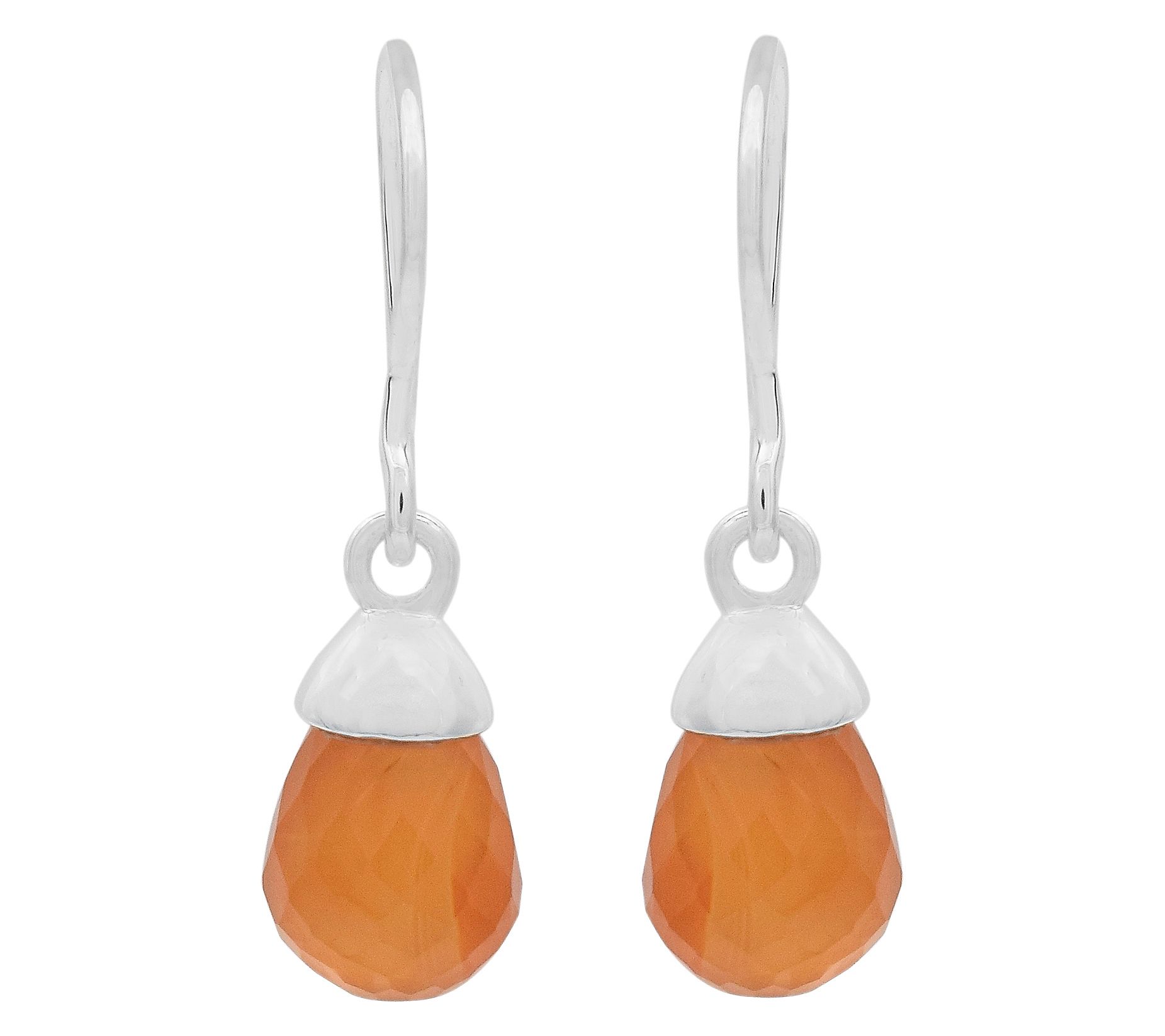 Affinity Gems Faceted Gemstone Dangle Earrings,Sterling