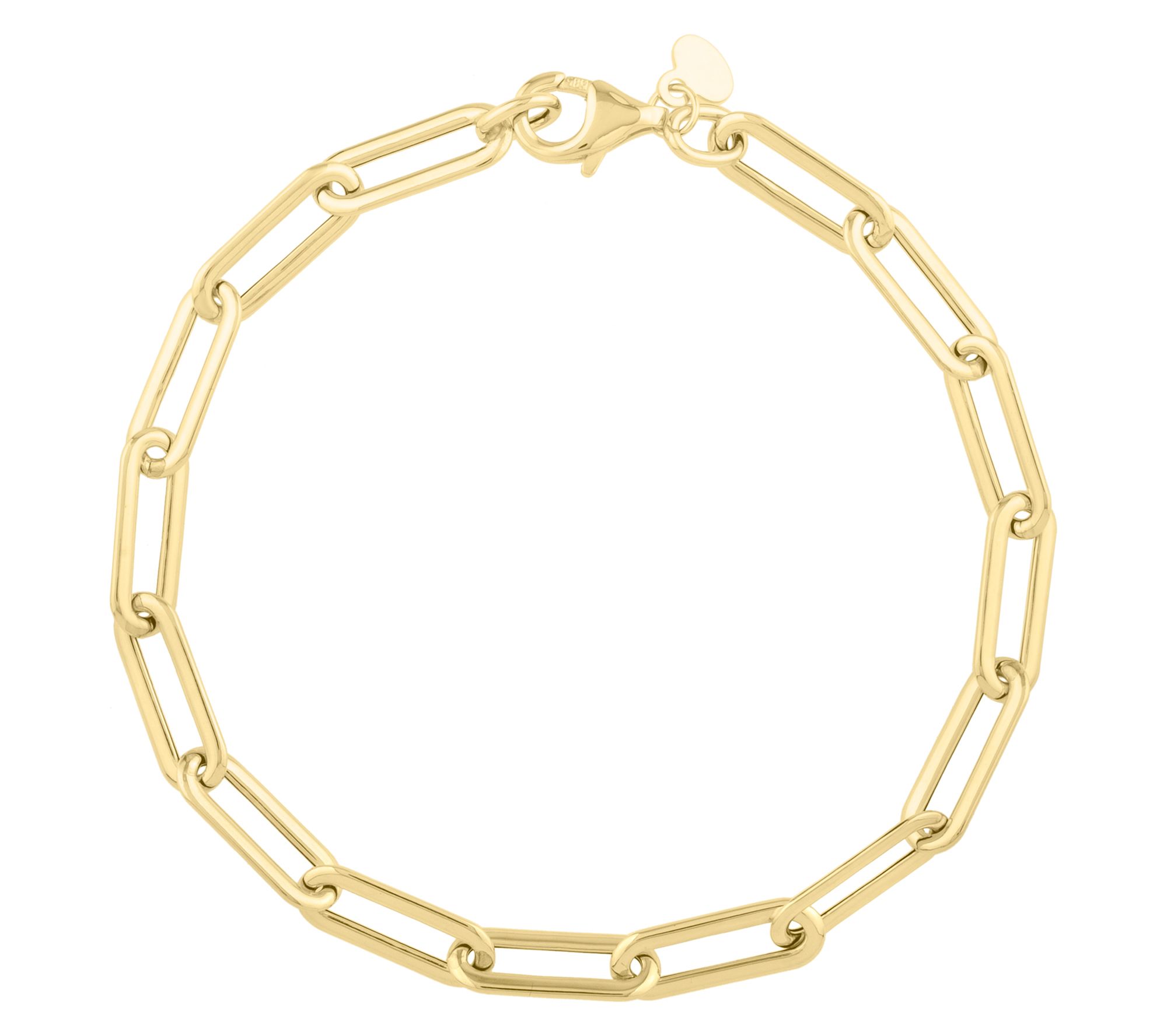 Paperclip Statement 7-1/2" Bracelet, 14K Gold