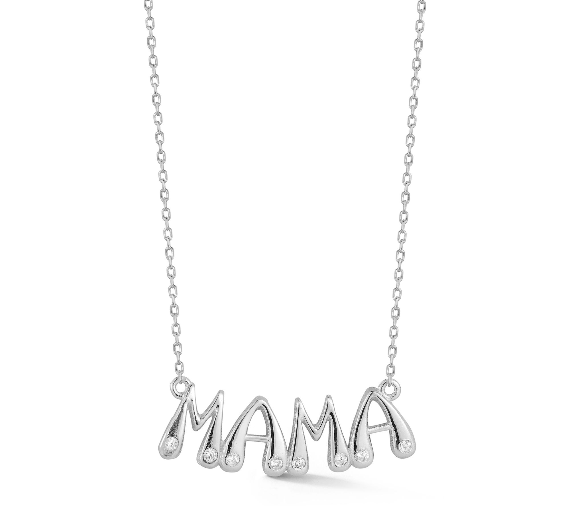 Sterlina Silver Mama Necklace, Sterling