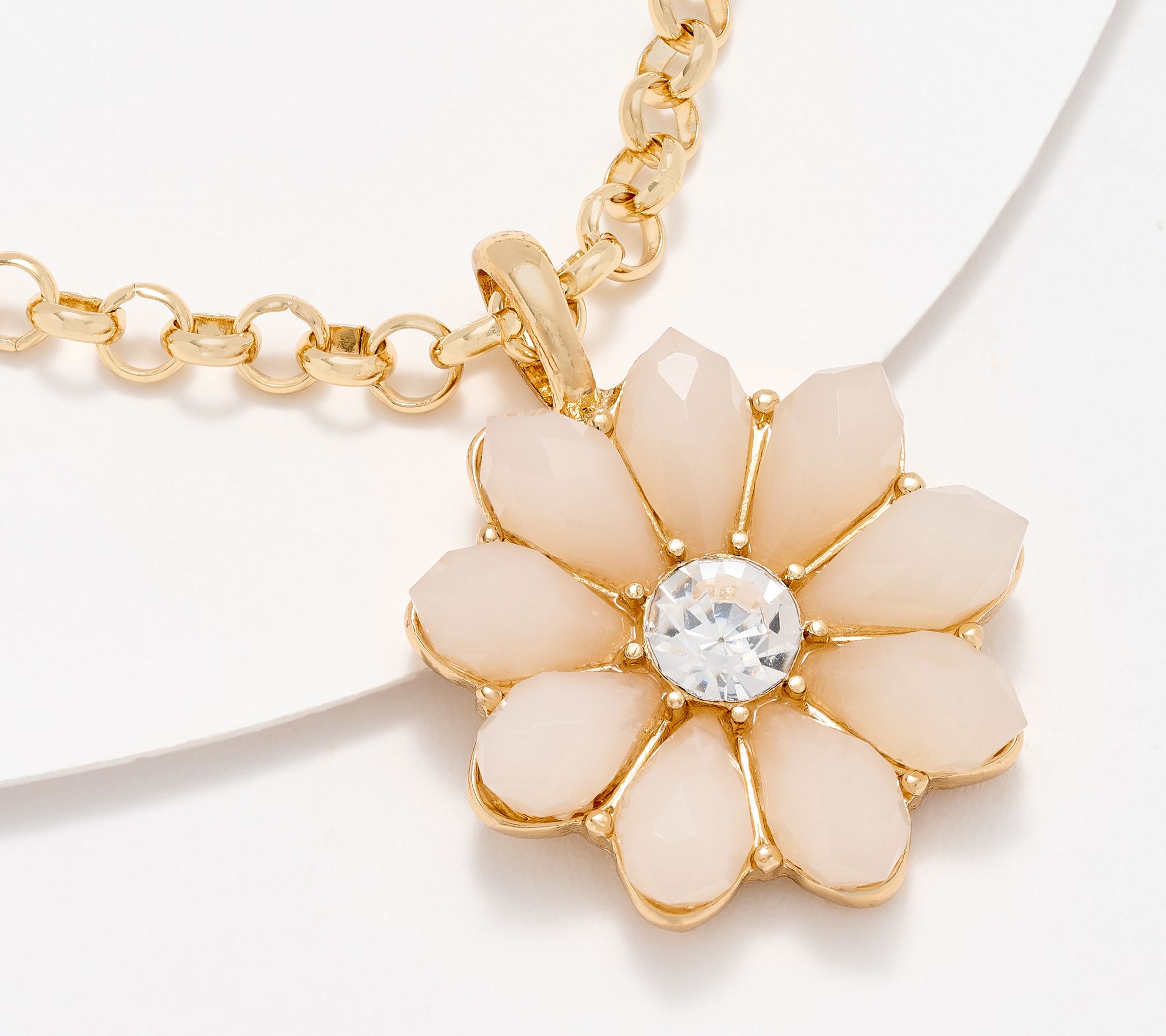 "As Is" Joan Rivers Flower Button Pendant on 20" Chain