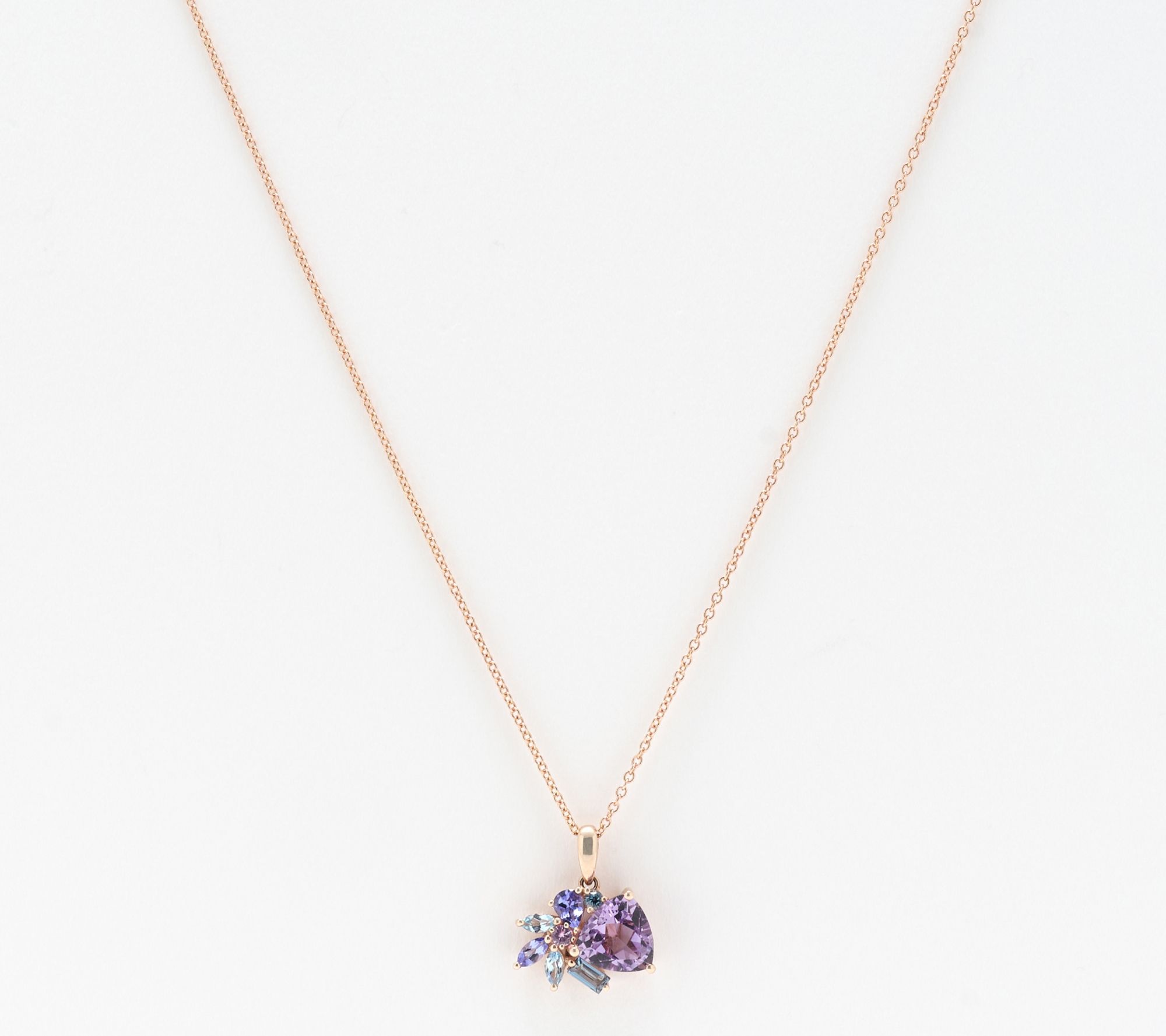 Effy Multistone Pendant Necklace, 14K Rose Gold