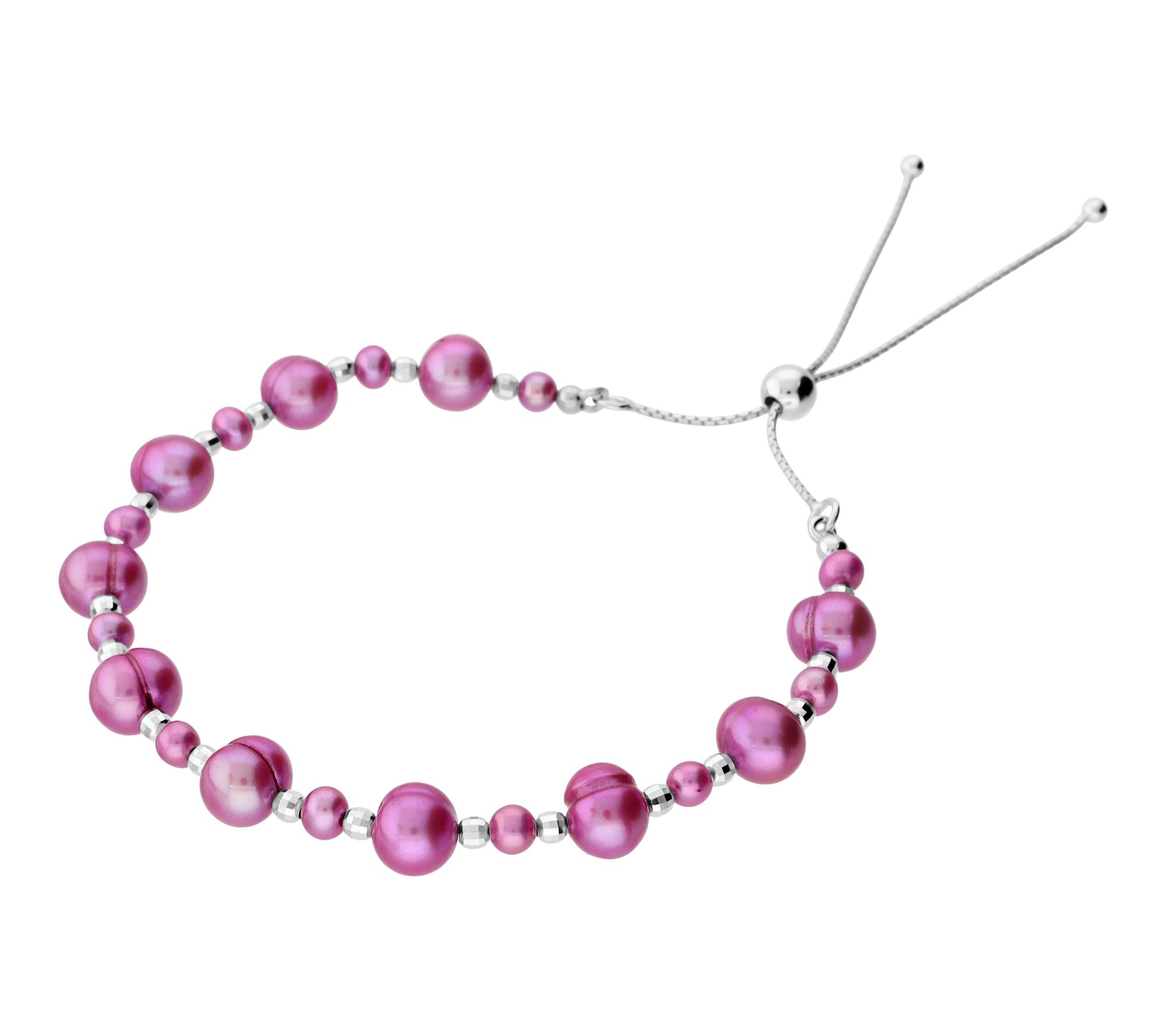 Honora Cultured Pearl Adjustable Bracelet, Sterling Silver