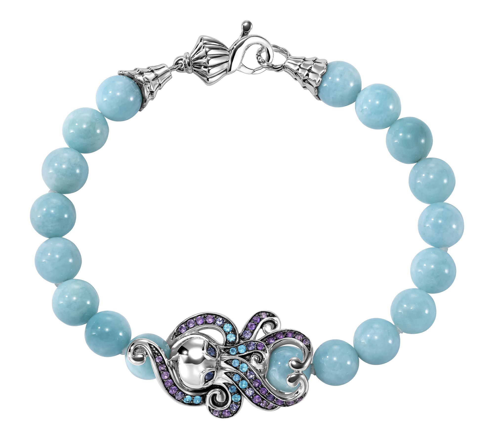 Third Person Sterling Sea & Soul Octopus Gemstone Bracelet
