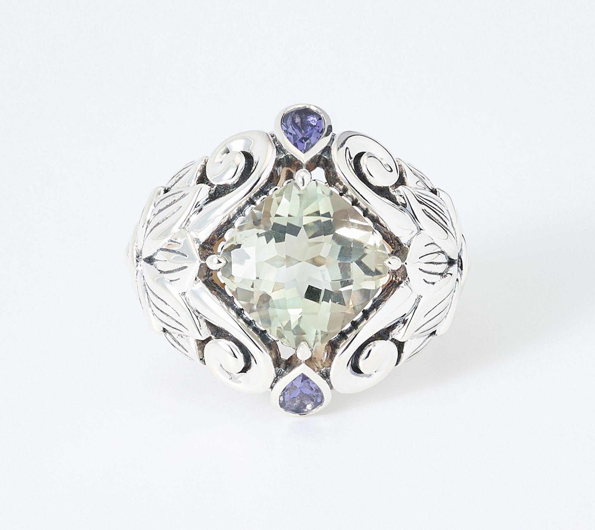 Third Person Sterling Silver Lotus Gemstone Ring