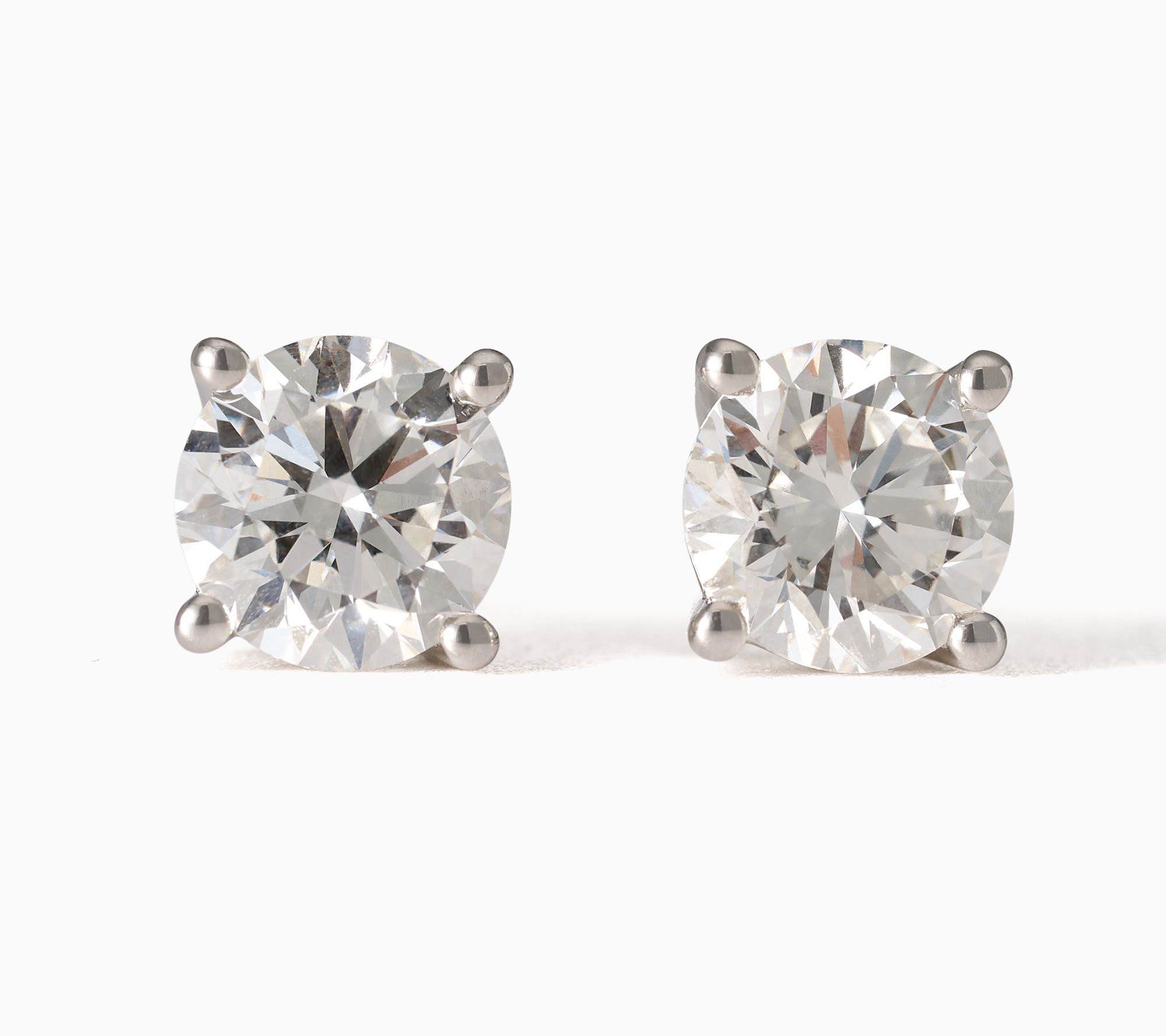 Fire Light Lab Grown Diamond 3.00 ctw Stud Earrings Sterling Silver