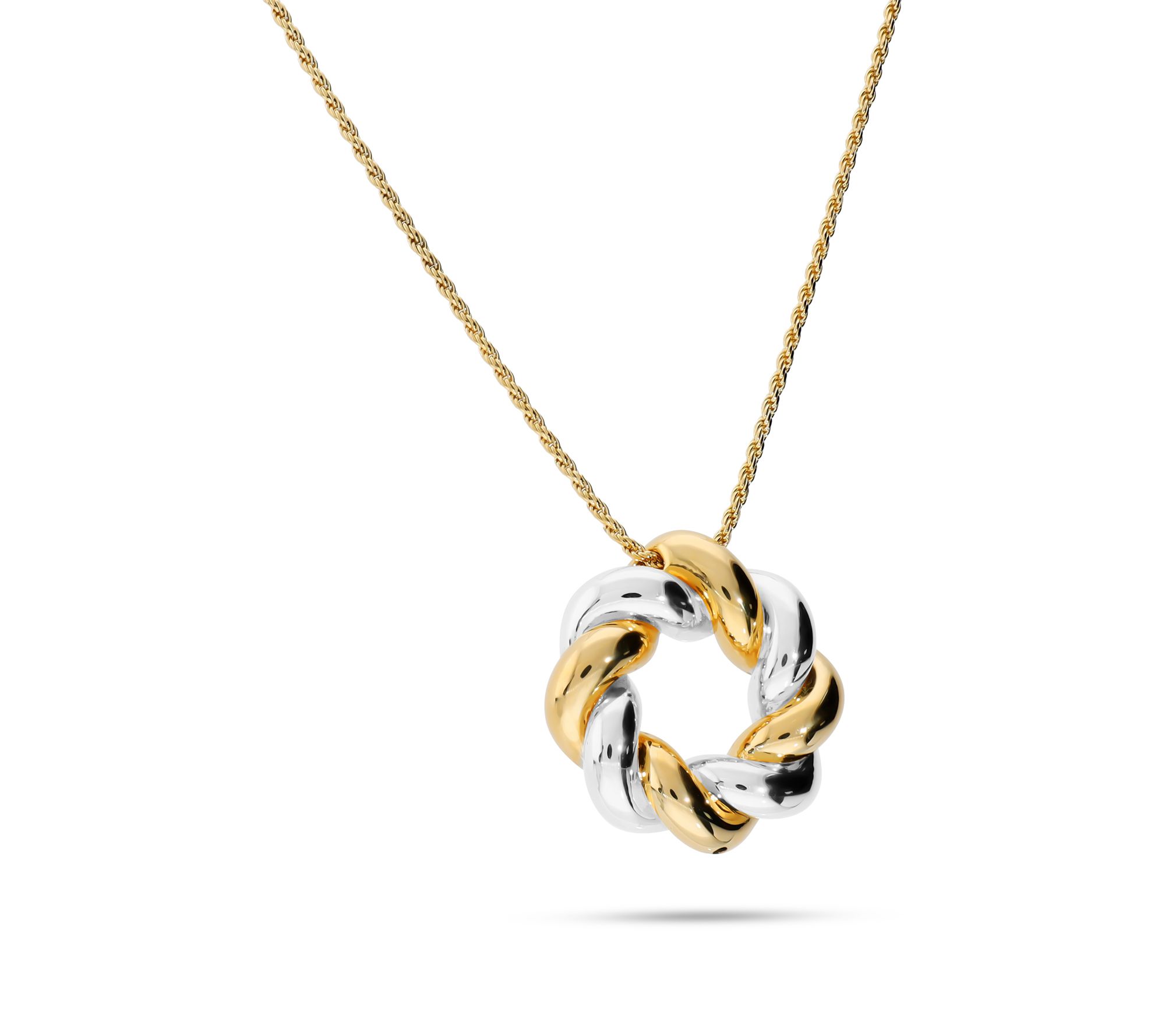 David Markstein Round Twisted Pendant w/ Chain