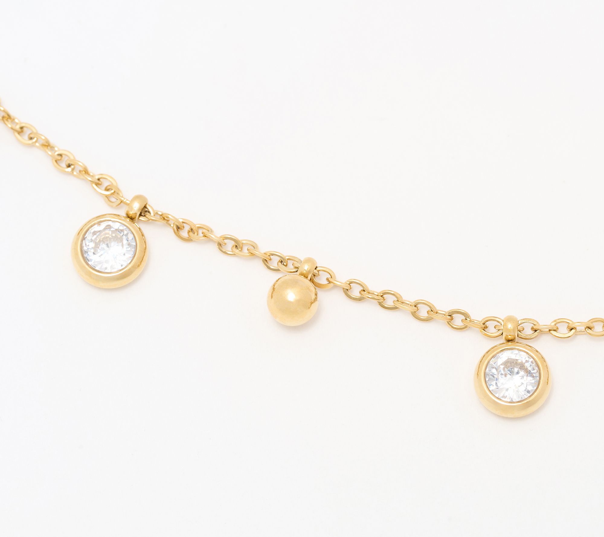 "As Is" Steel by Diamonique Station Necklace