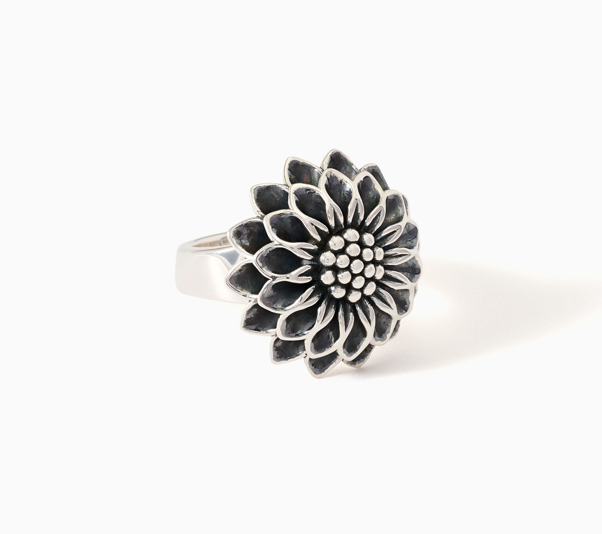 Christian James by Scott Grimes Sterling Silver Dahlia Flower Ring, 8.5g
