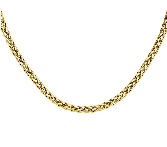 14K Gold 22" Wheat Necklace, 24.5g