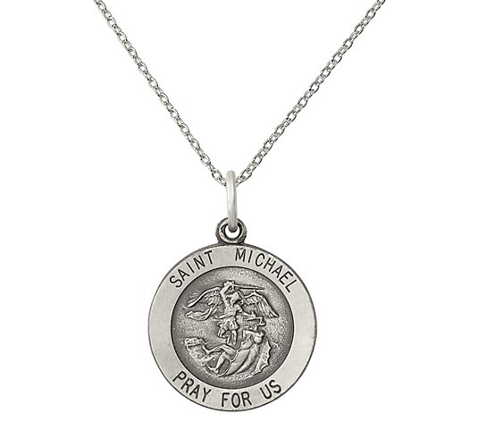 Sterling Silver St. Michael Medal with Chain