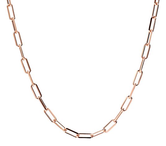 Bronzo Italia Polished Paperclip Link N ecklace