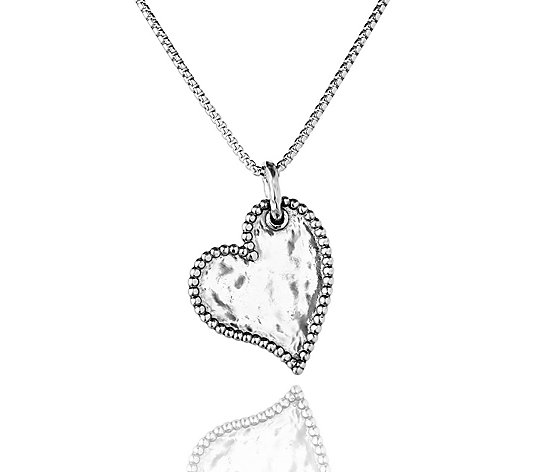 Or Paz Sterling Personalized Heart Pendant w/ Chain