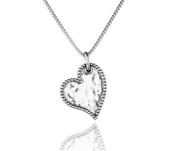 Or Paz Sterling Personalized Heart Pendant w/ Chain - J493353