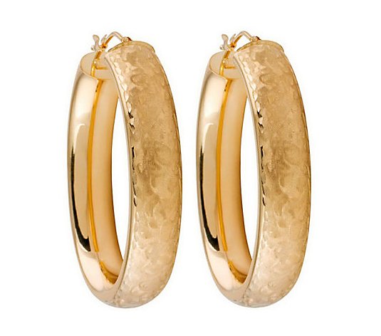 Arte d'Oro Arabesque Oval Hoop Earrings, 18K Gold