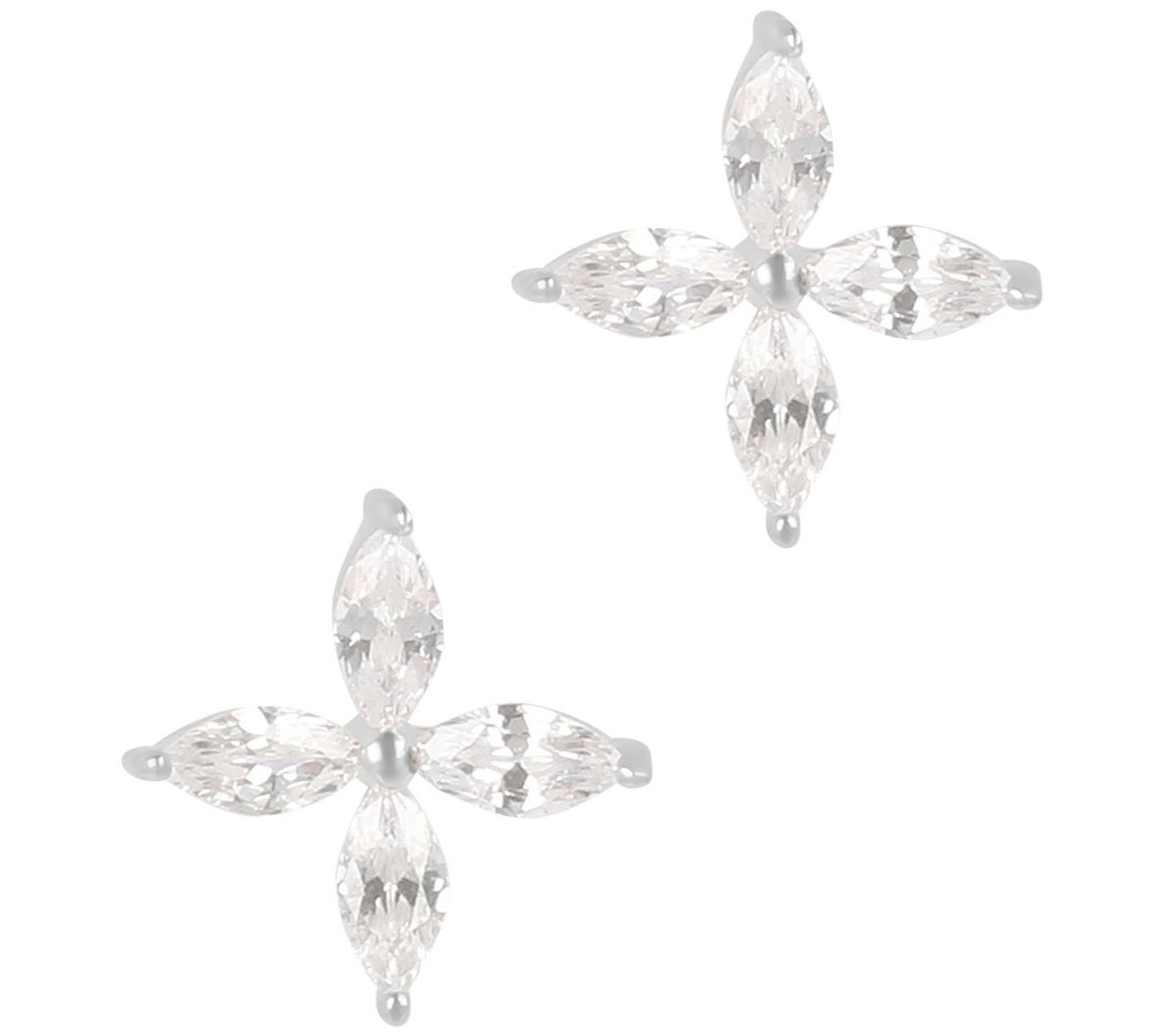 Diamonique 0.75 cttw Stud Earrings, Sterling Si lver