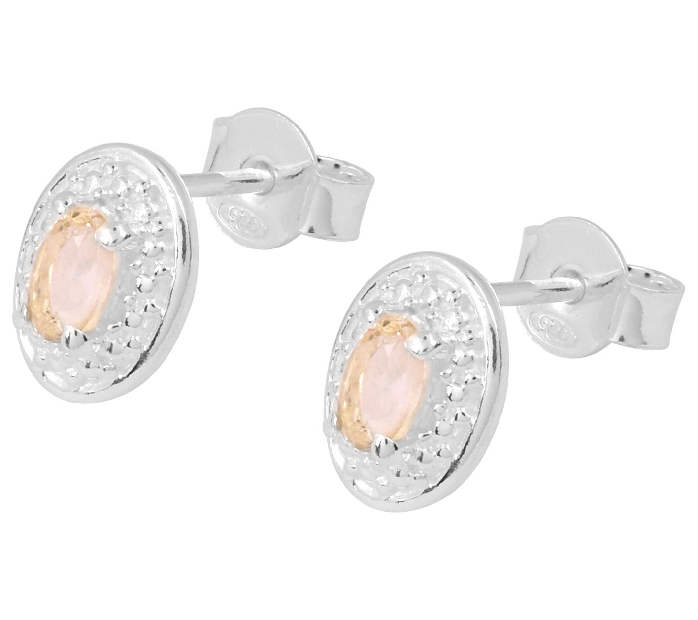 Affinity Gems Sterling Champagne Coated QuartzEarrings