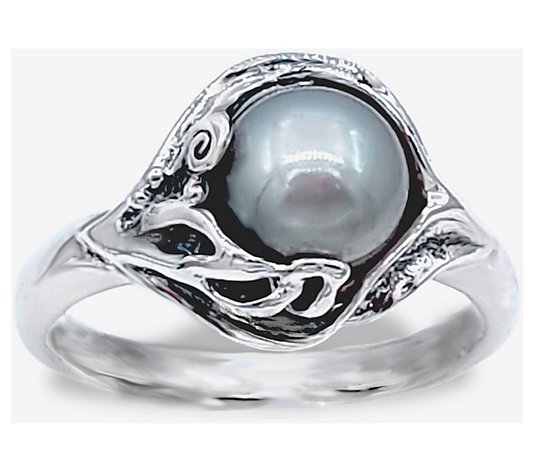 Hagit Sterling Silver Mermaid Cultured Pearl Ring